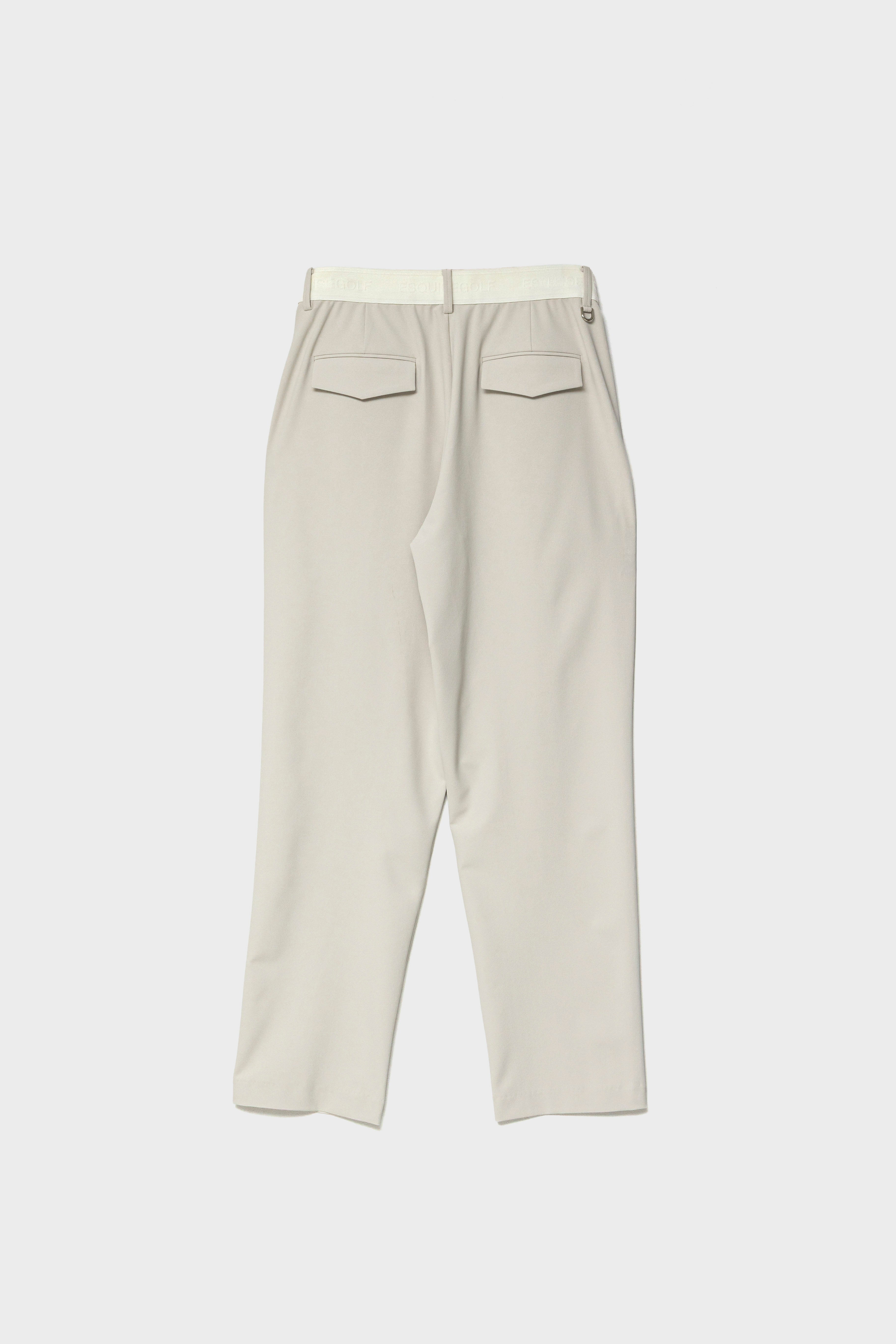 RELAXED DOUBLE PLEATS TROUSERS - Beige