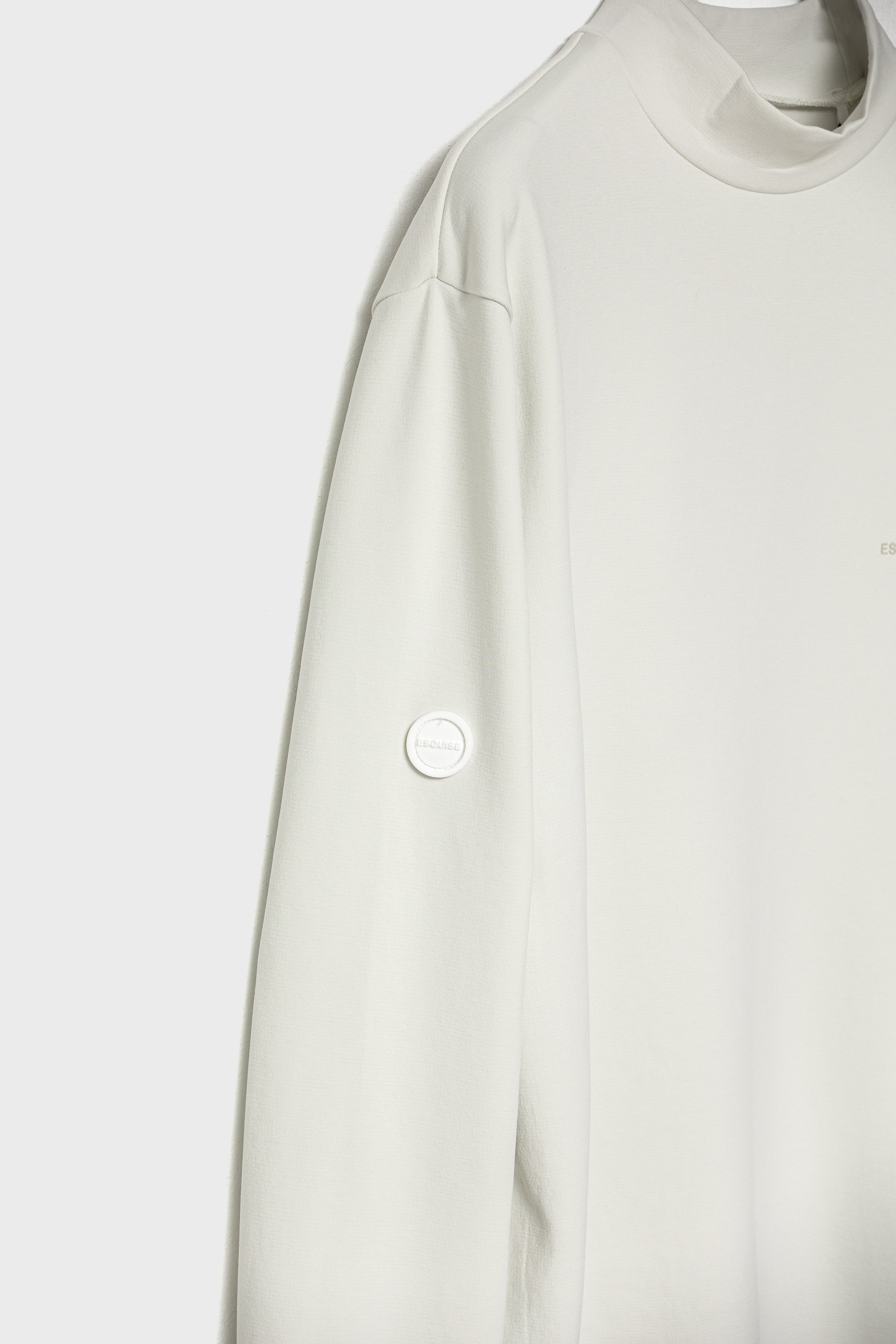 RELAXED STRETCH MOCKNECK - White