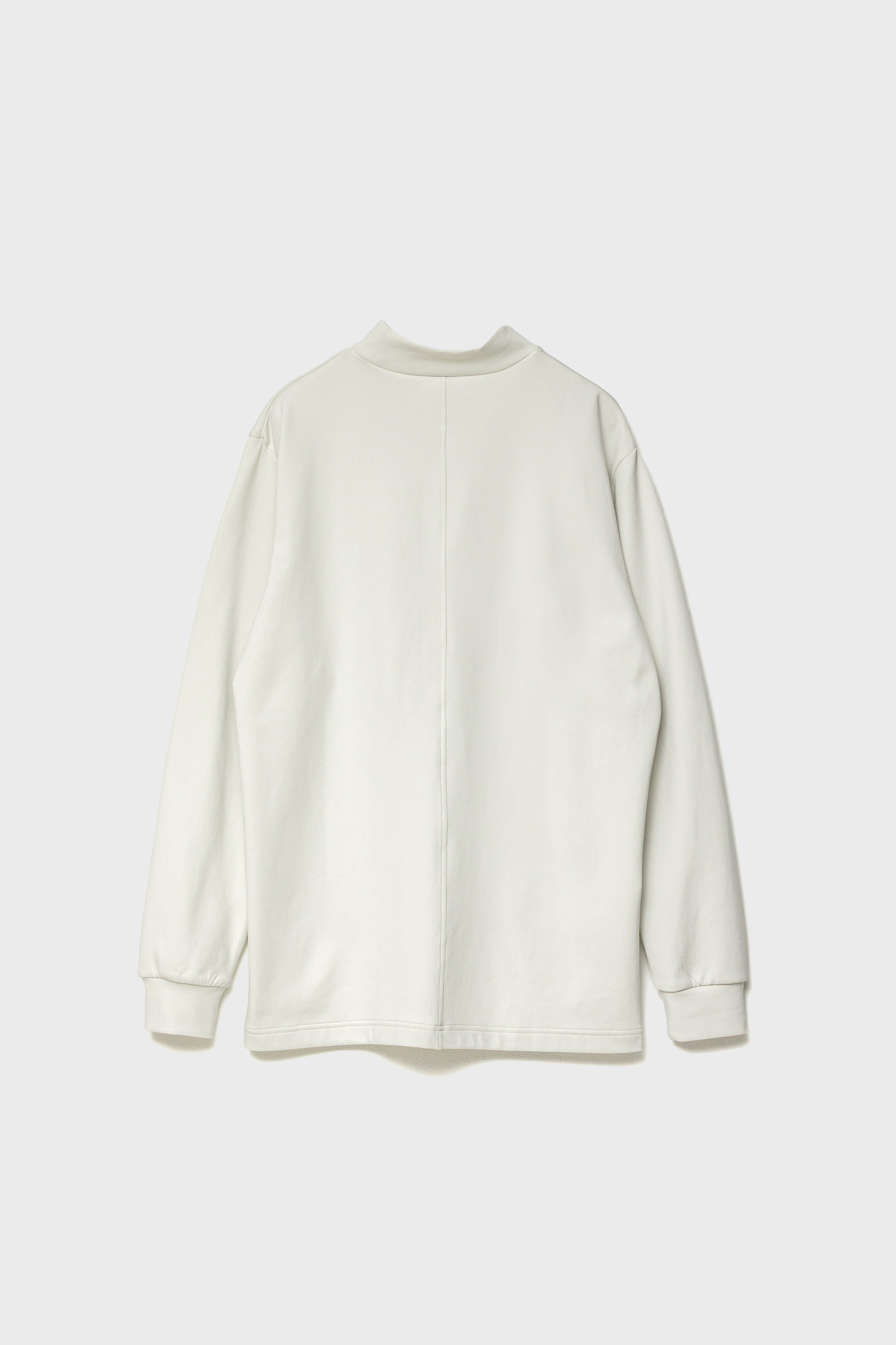 RELAXED STRETCH MOCKNECK - White