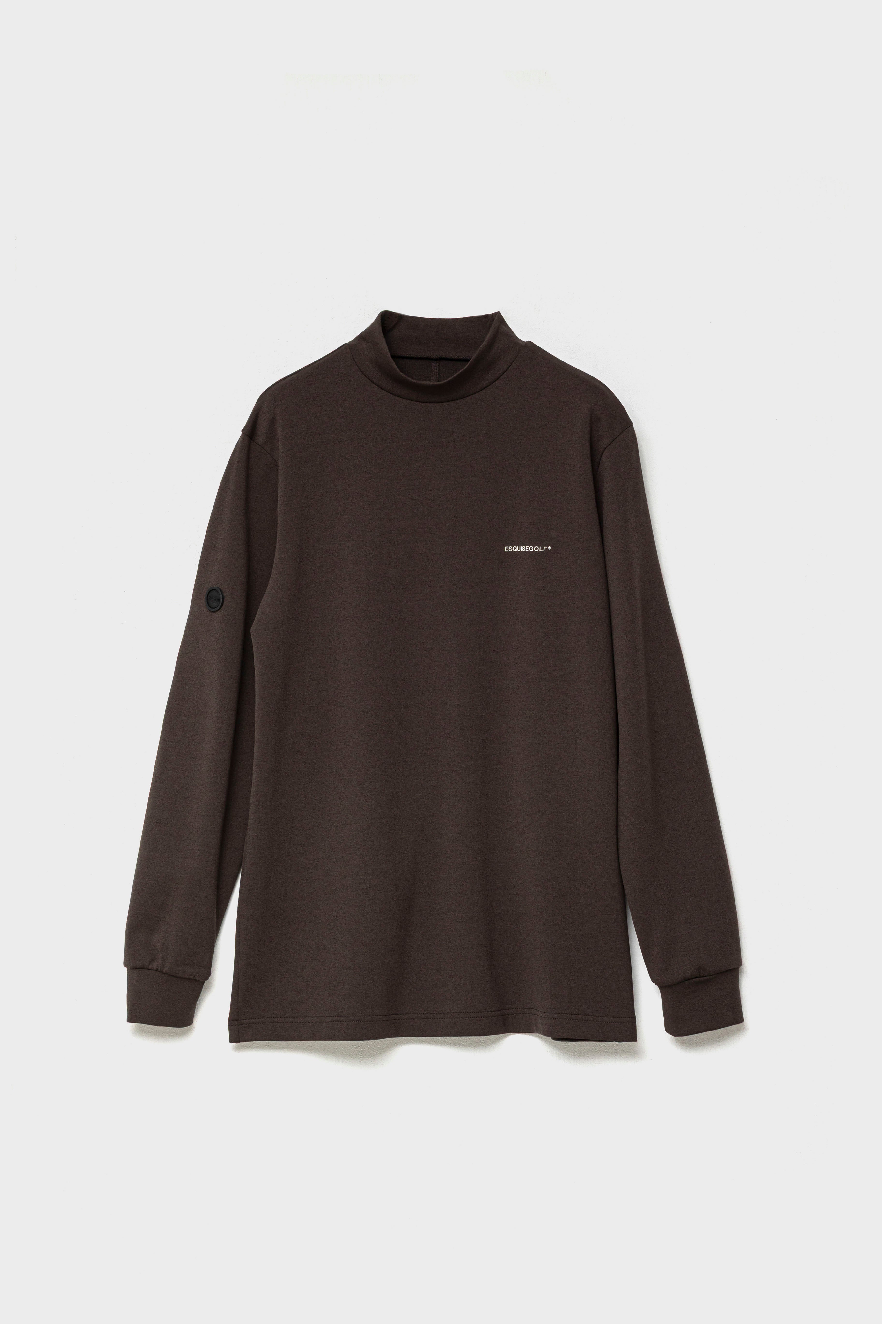 RELAXED STRETCH MOCKNECK - Brown