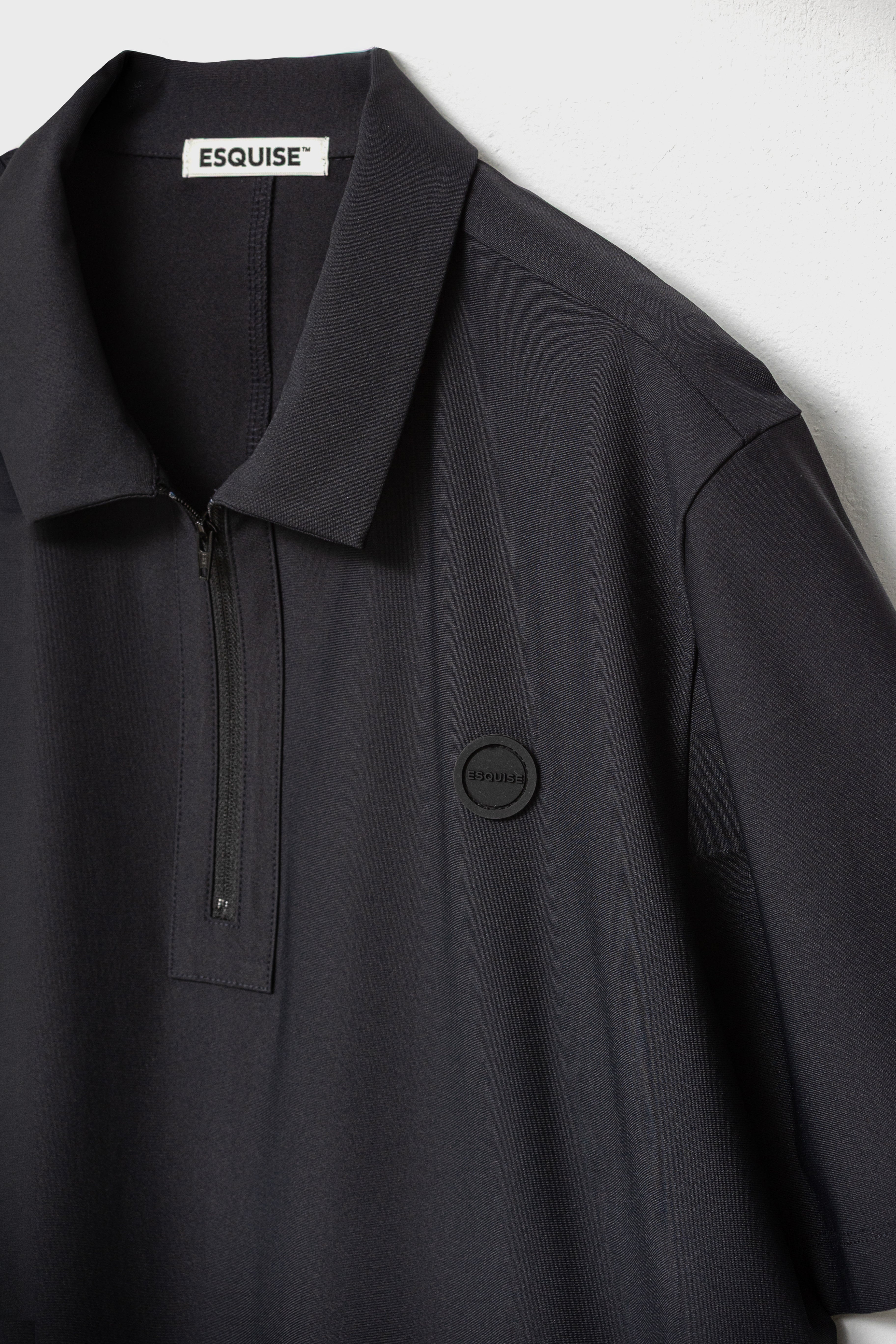 MODERN ZIP POLO FOR HOMME - Black