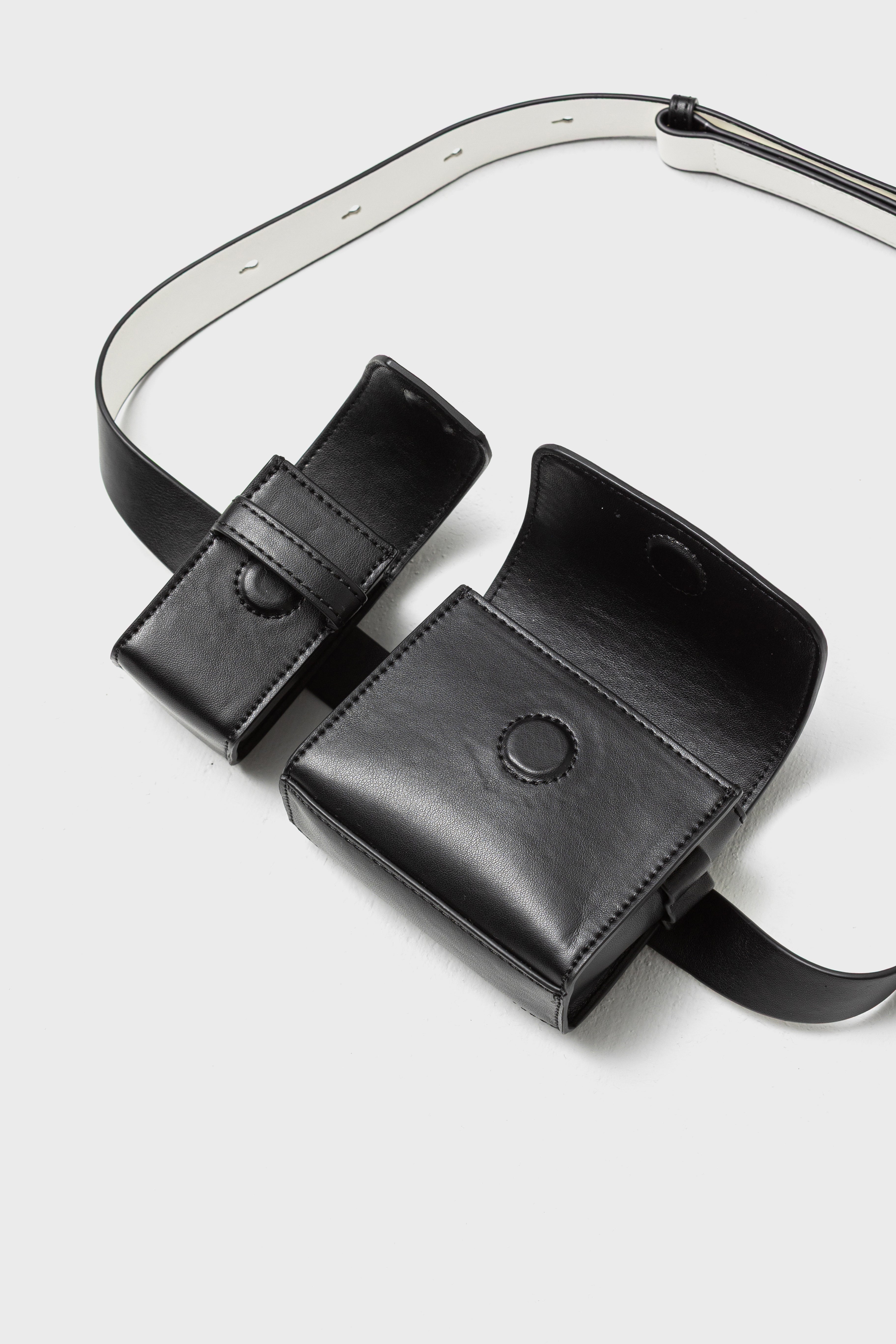 DUO FORMS WAIST BAG - Black
