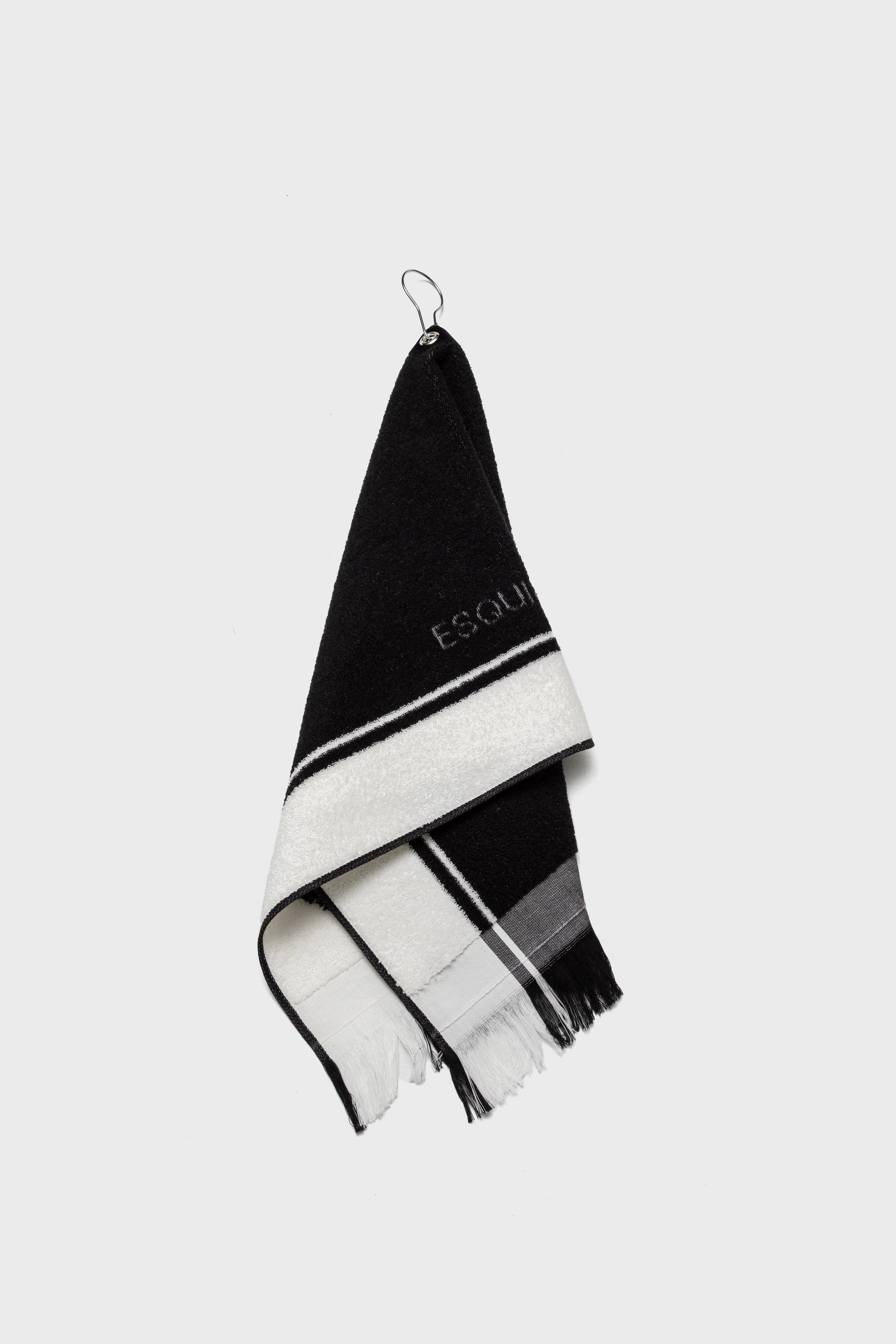 BICOLOR TOWEL - Black x White
