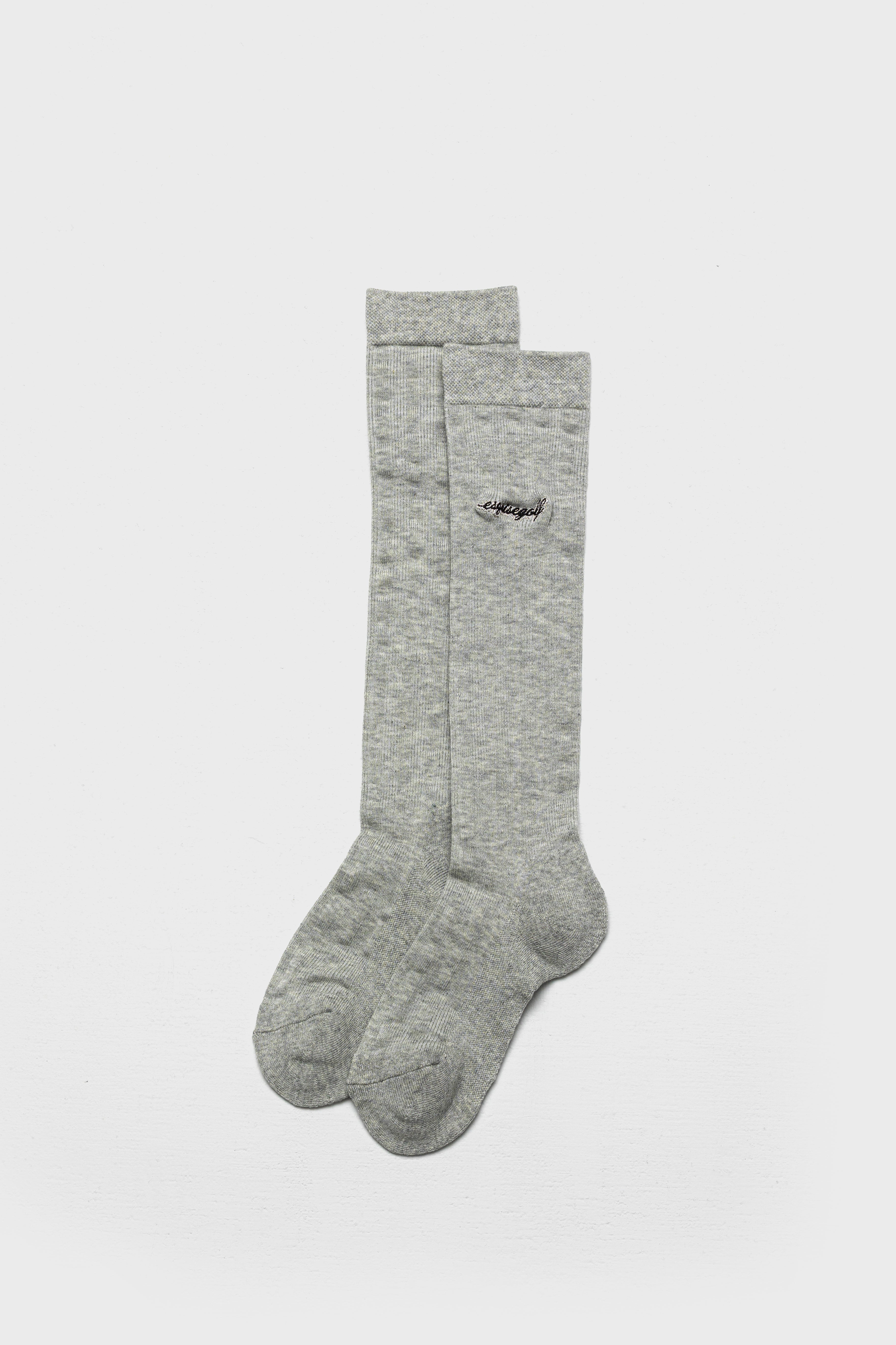 RIBBED HIGH SOCKS - Clay