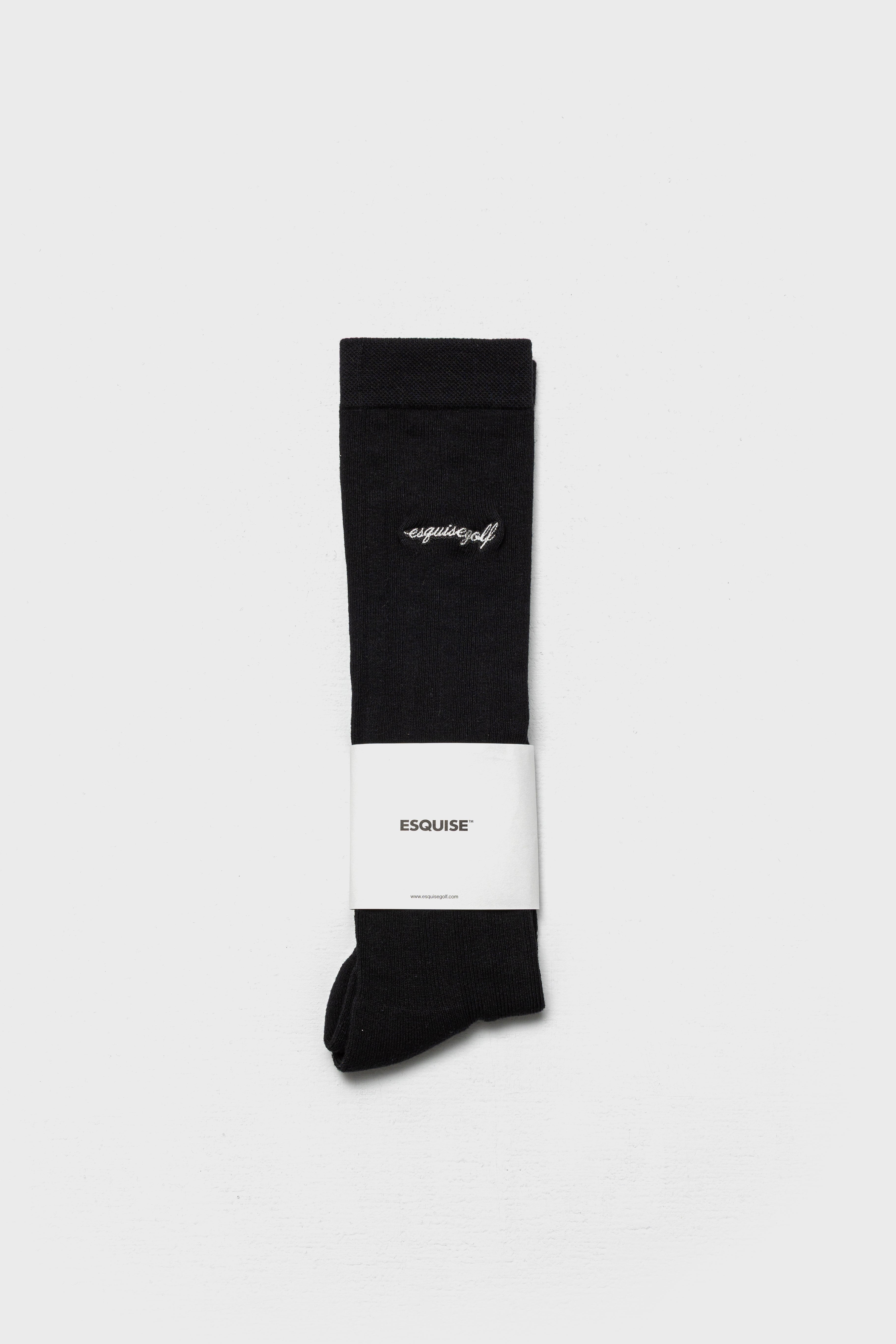 RIBBED HIGH SOCKS - Black
