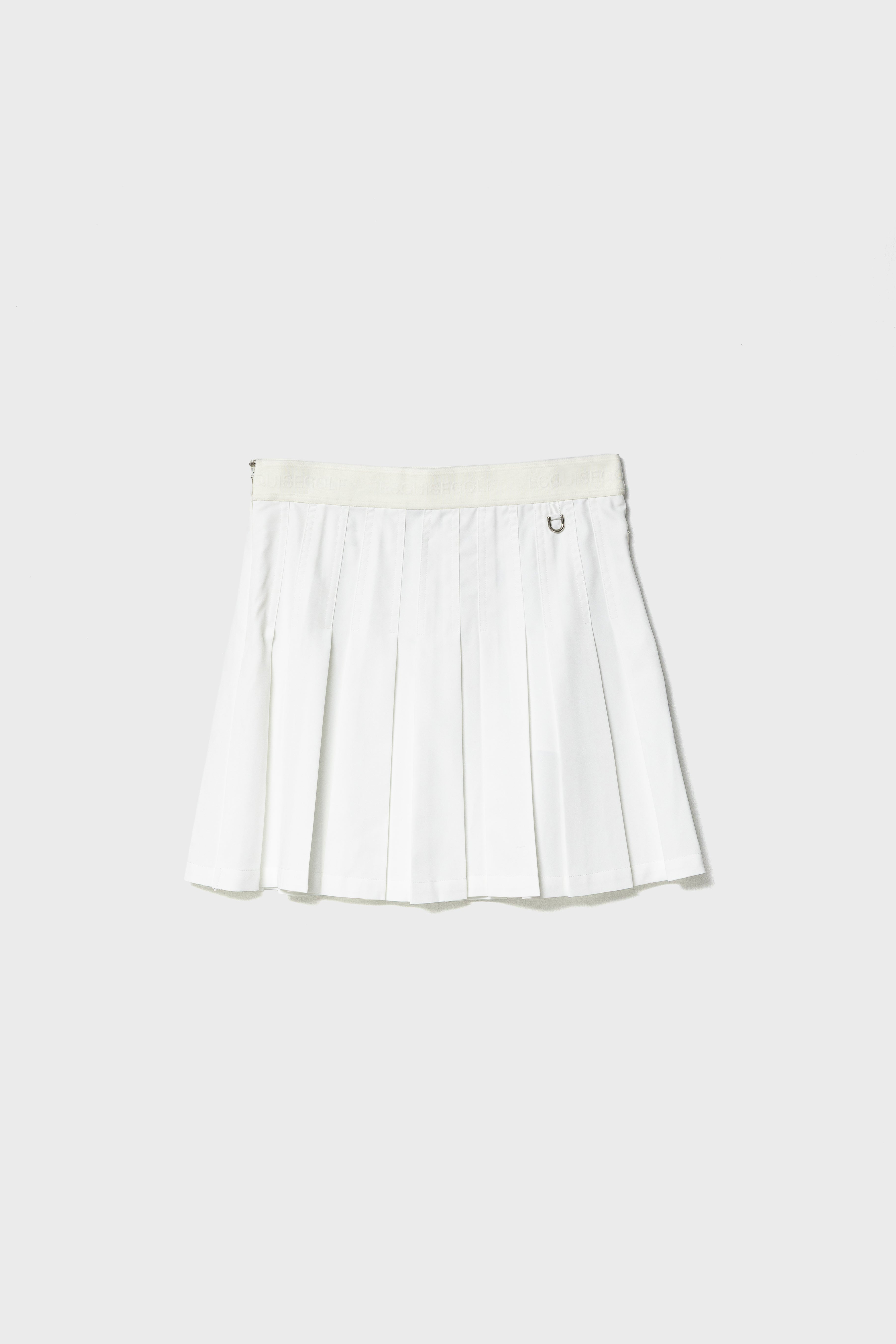 FLOWING PLEATS SKIRT - White