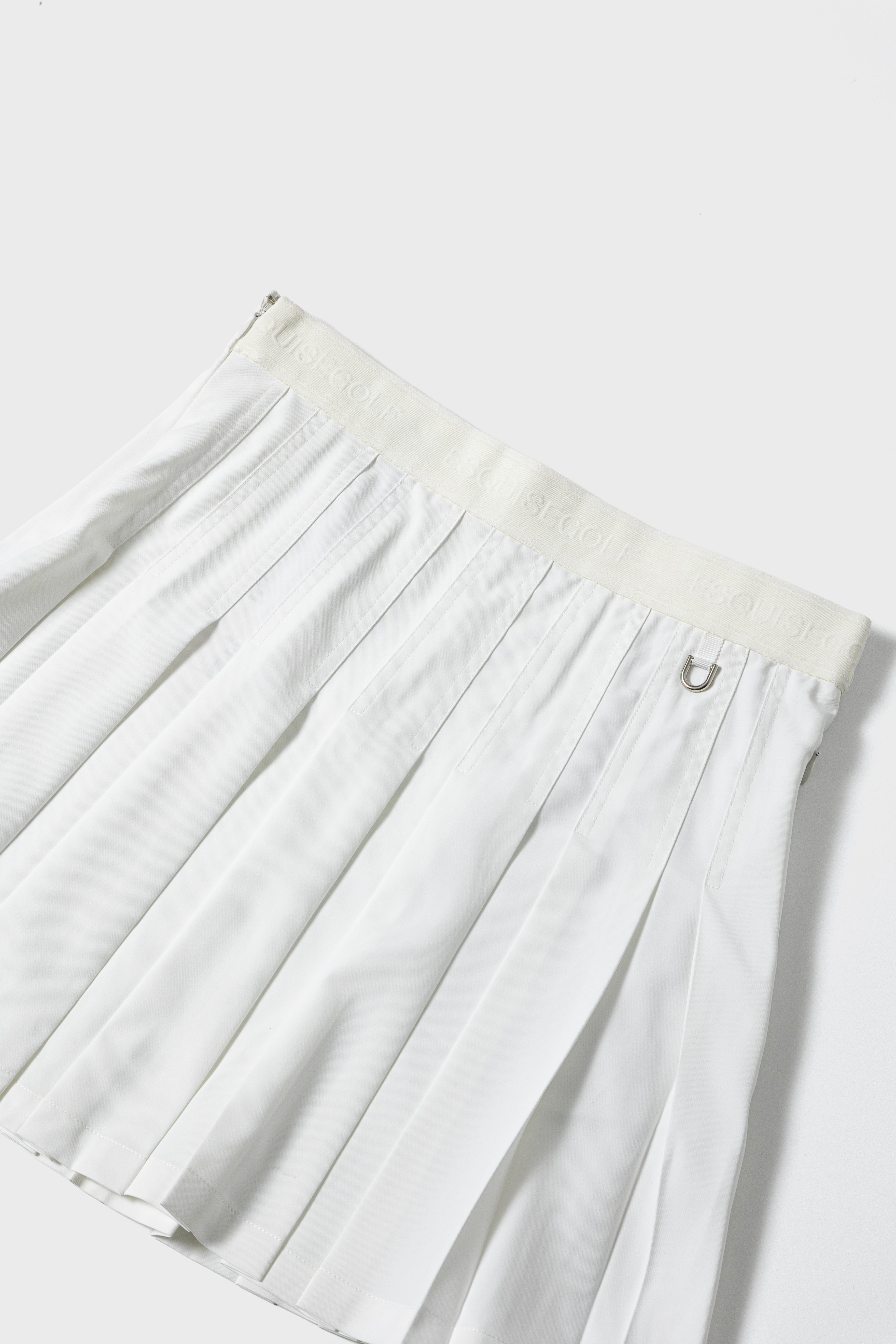 FLOWING PLEATS SKIRT - White