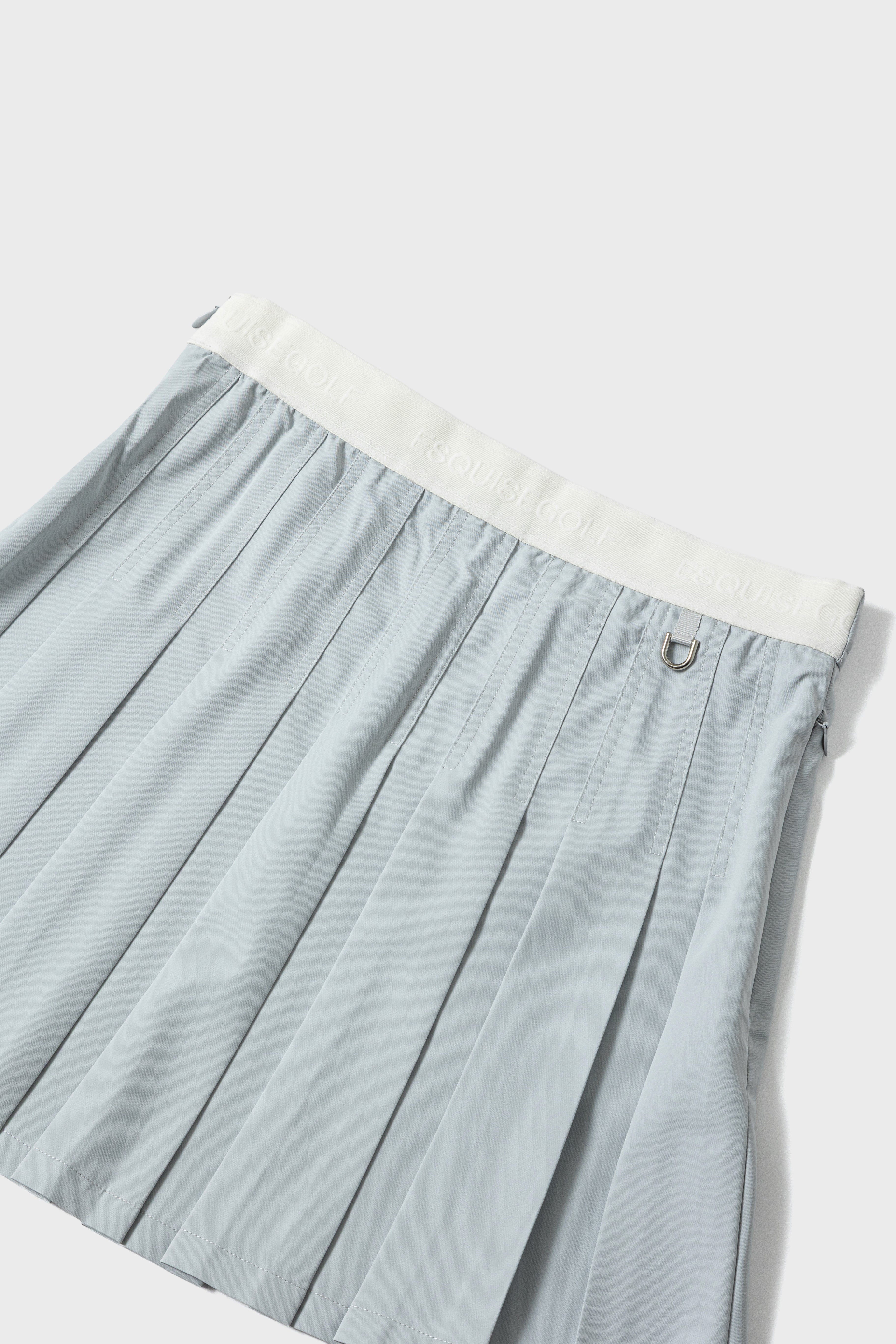 FLOWING PLEATS SKIRT - Soft Blue