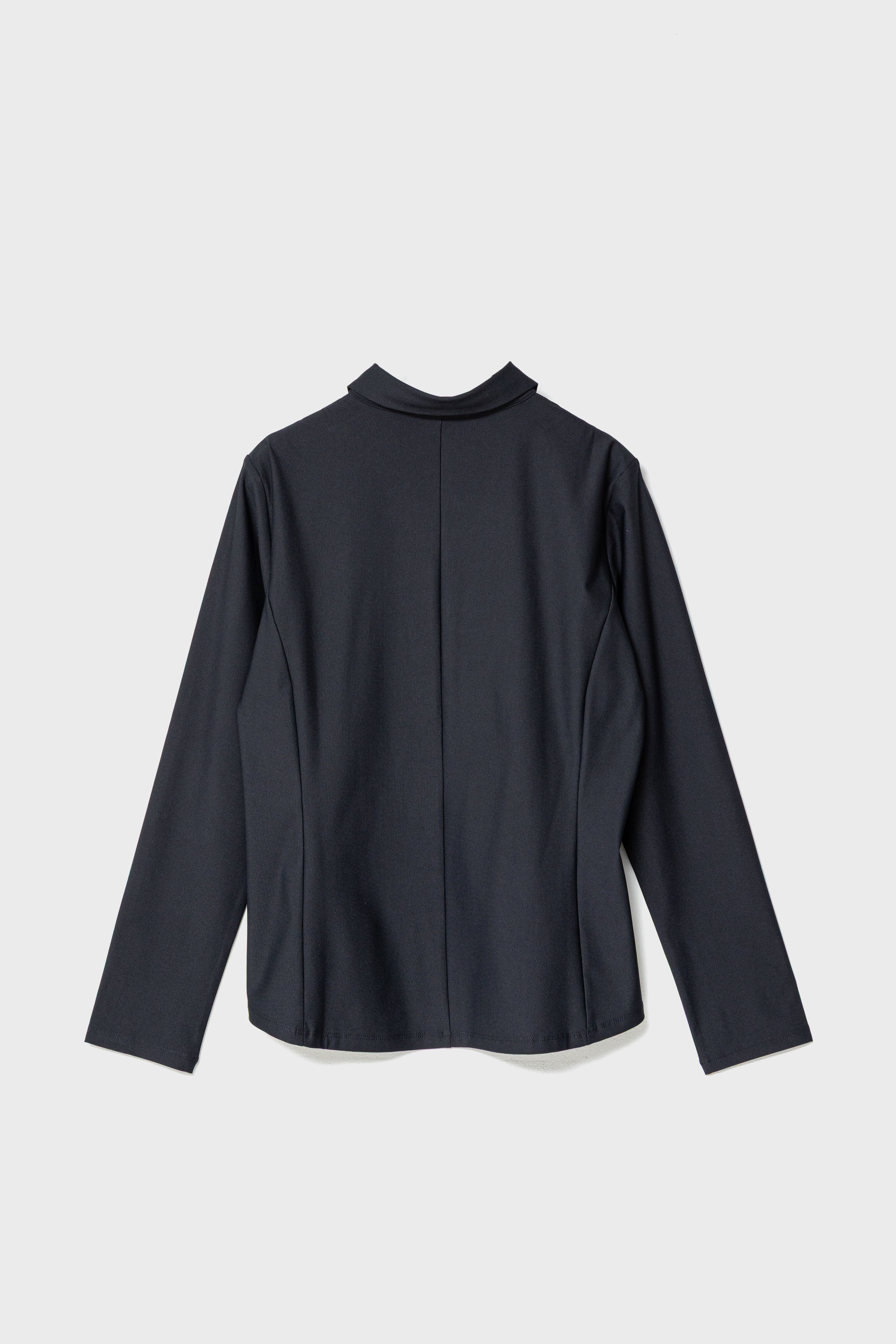 CLASSIC COLLAR SHIRT TOP - Black
