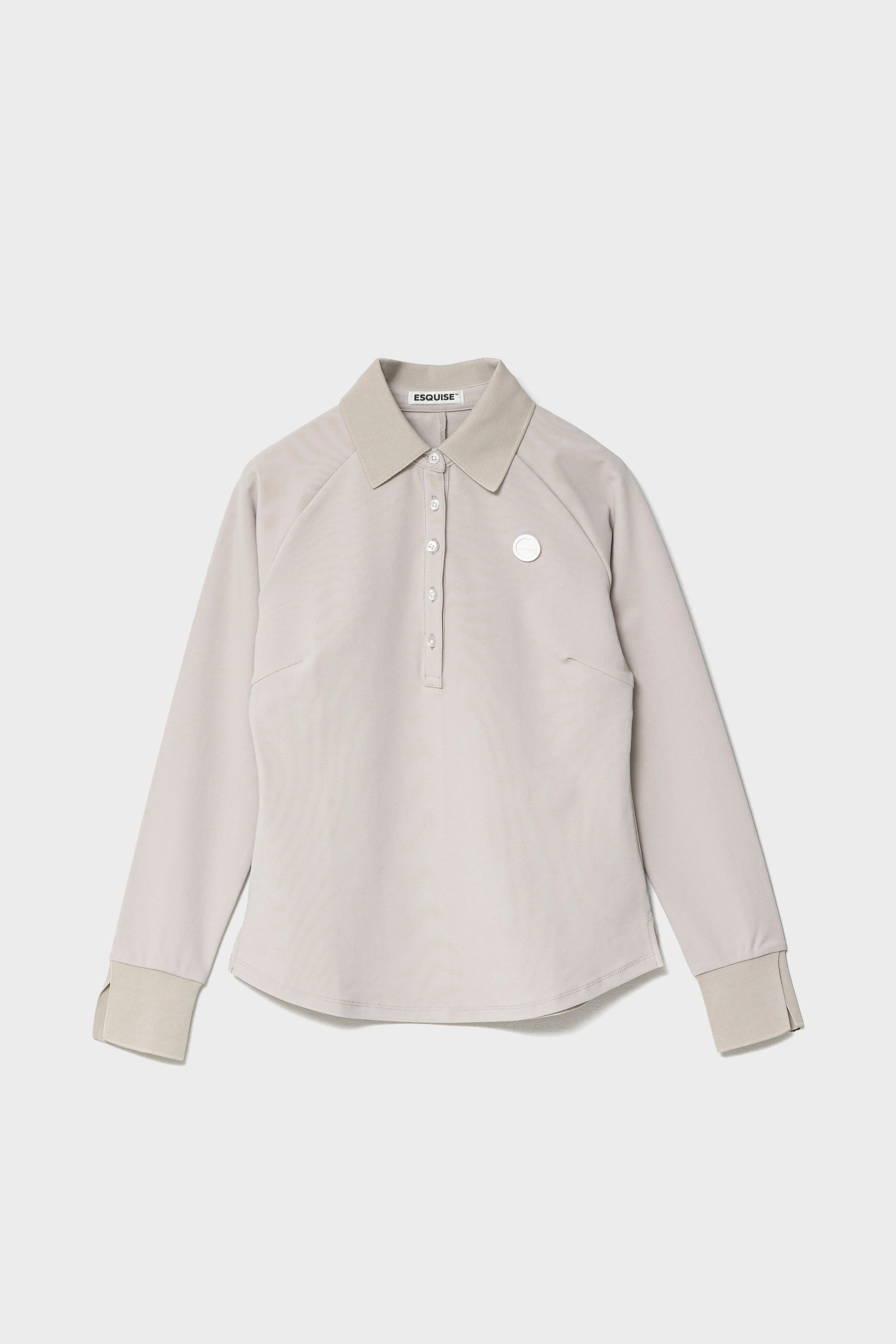 PEARLKNIT CUFFS POLO - Beige Pink
