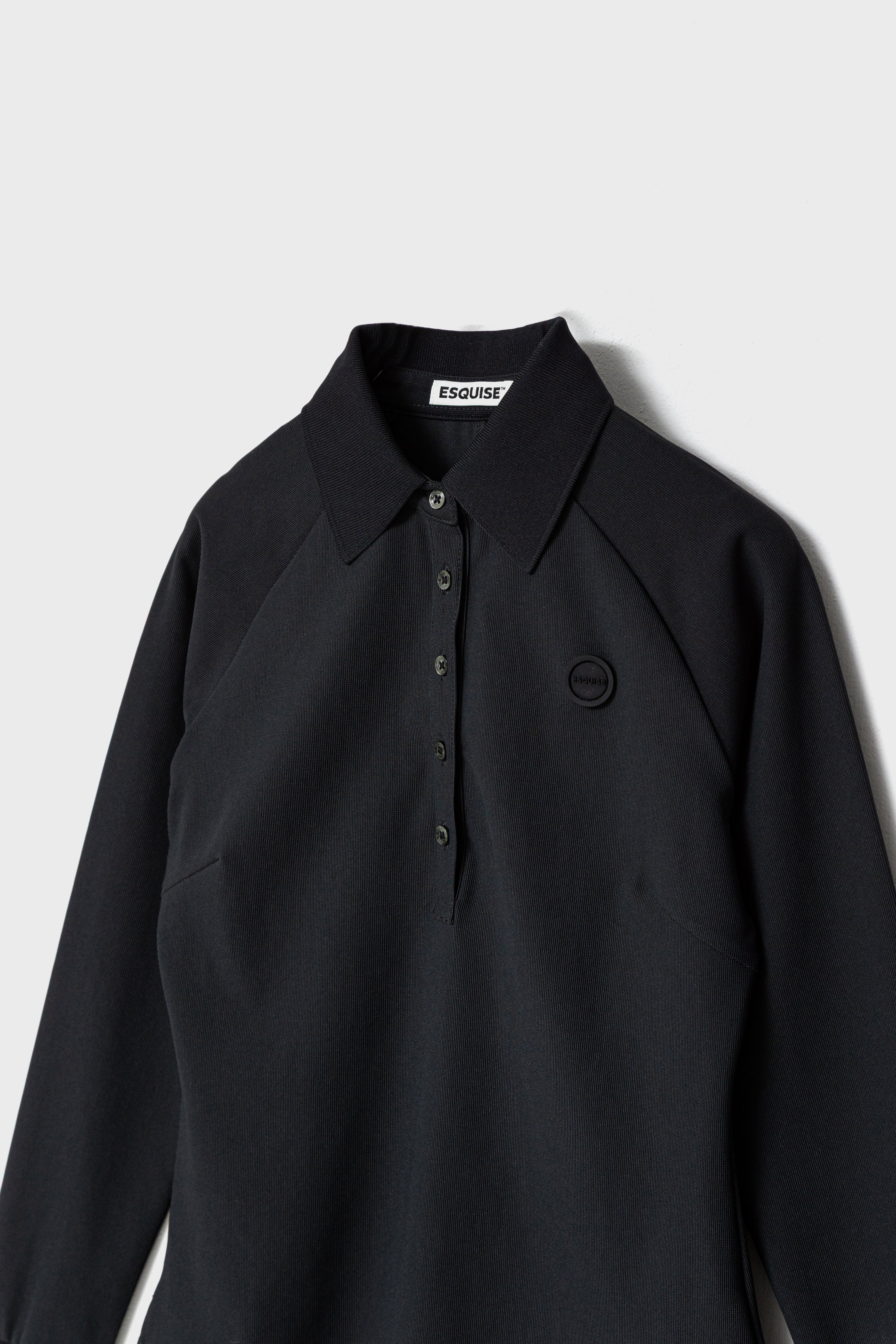 PEARLKNIT CUFFS POLO - Black