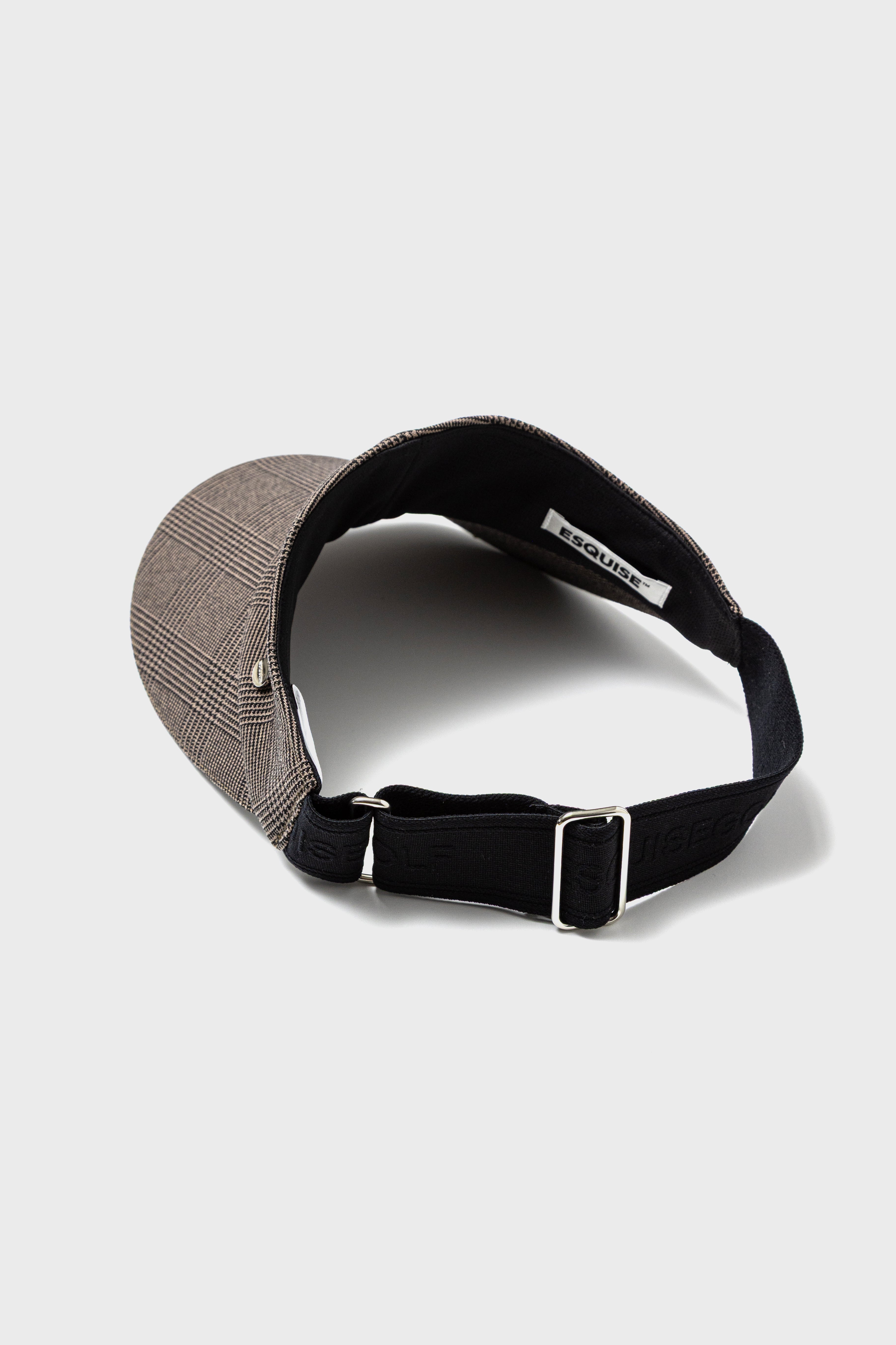 GLEN CHECK CURVE VISOR - Brown
