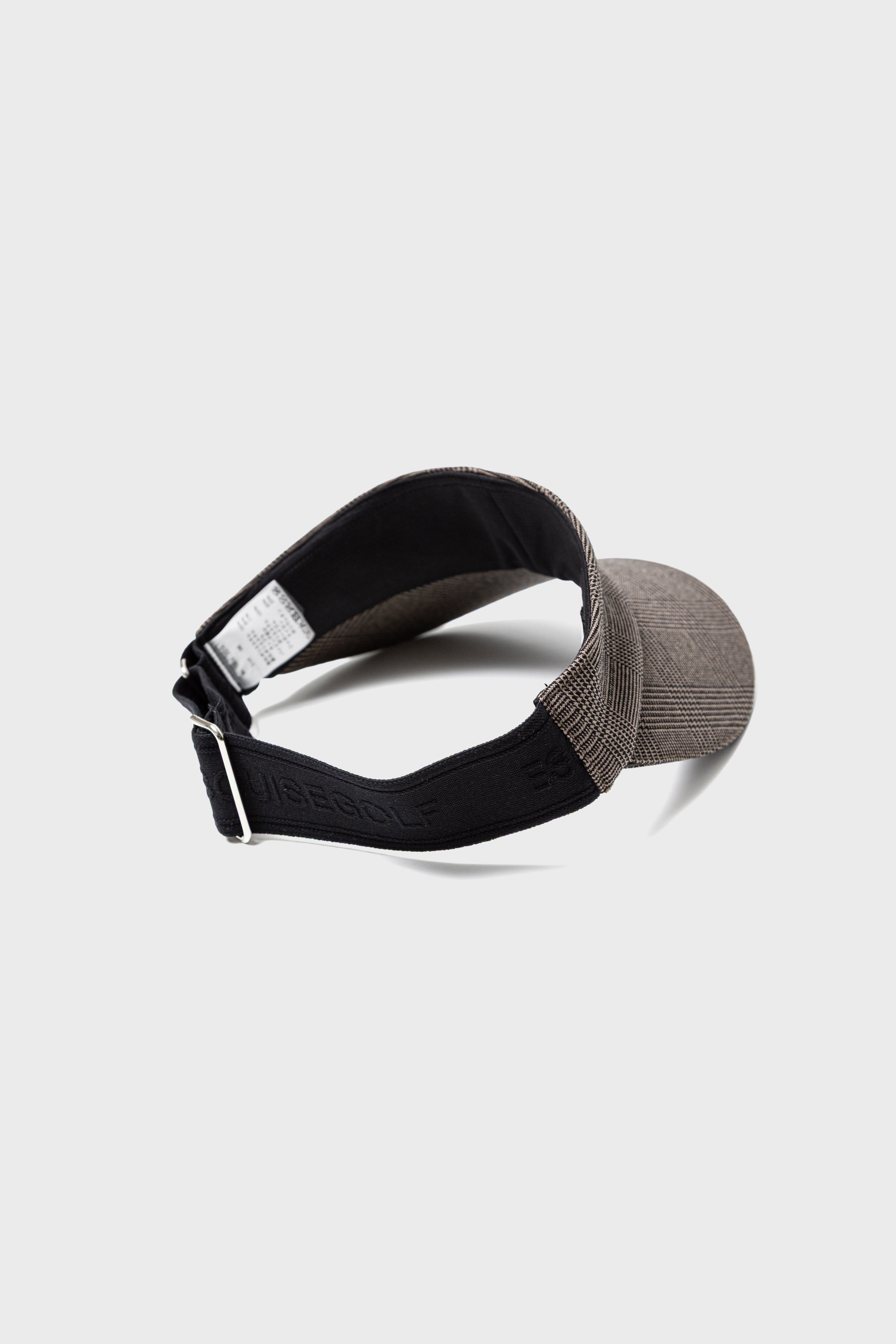 GLEN CHECK CURVE VISOR - Brown