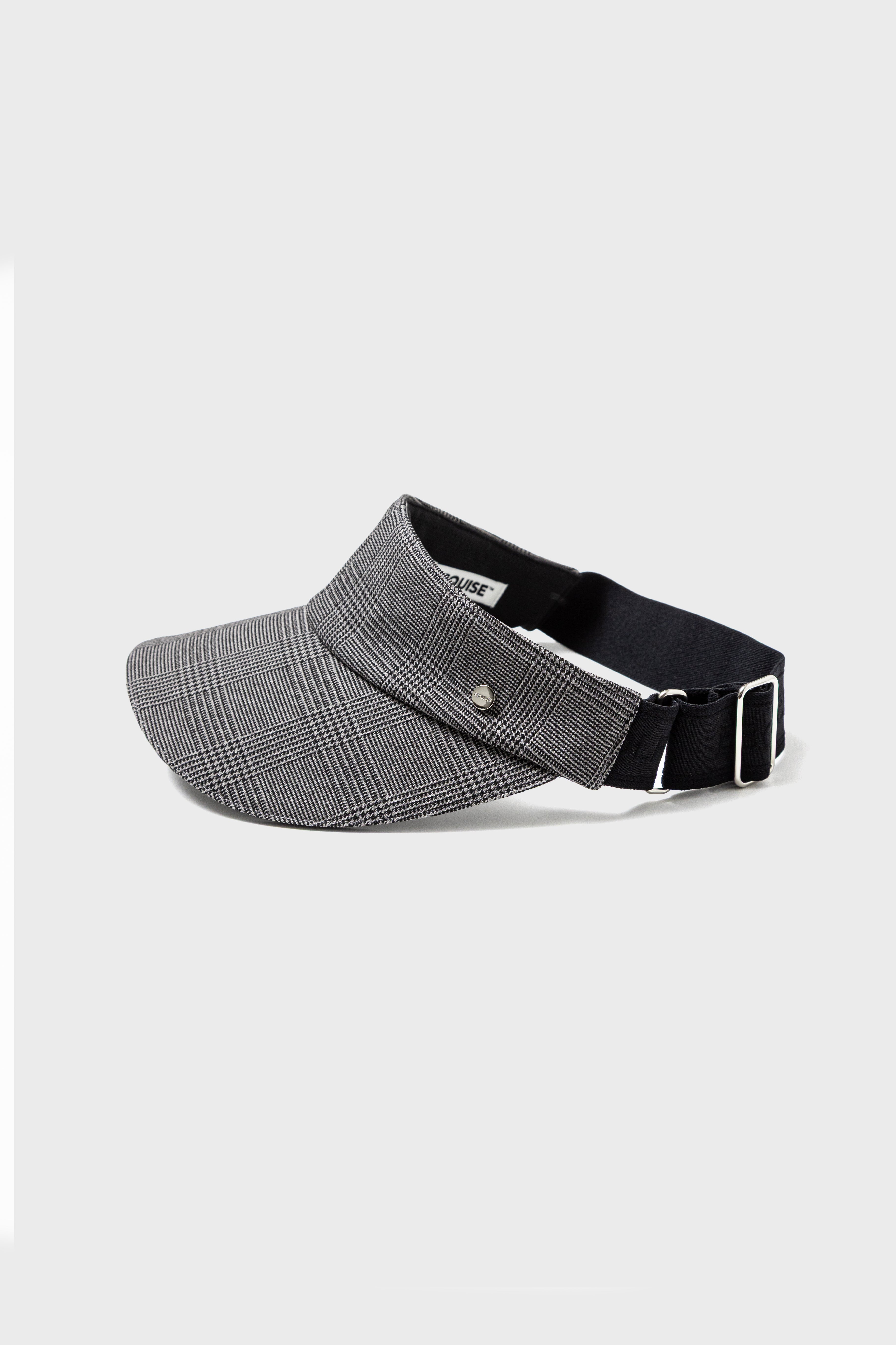 GLEN CHECK CURVE VISOR - Gray