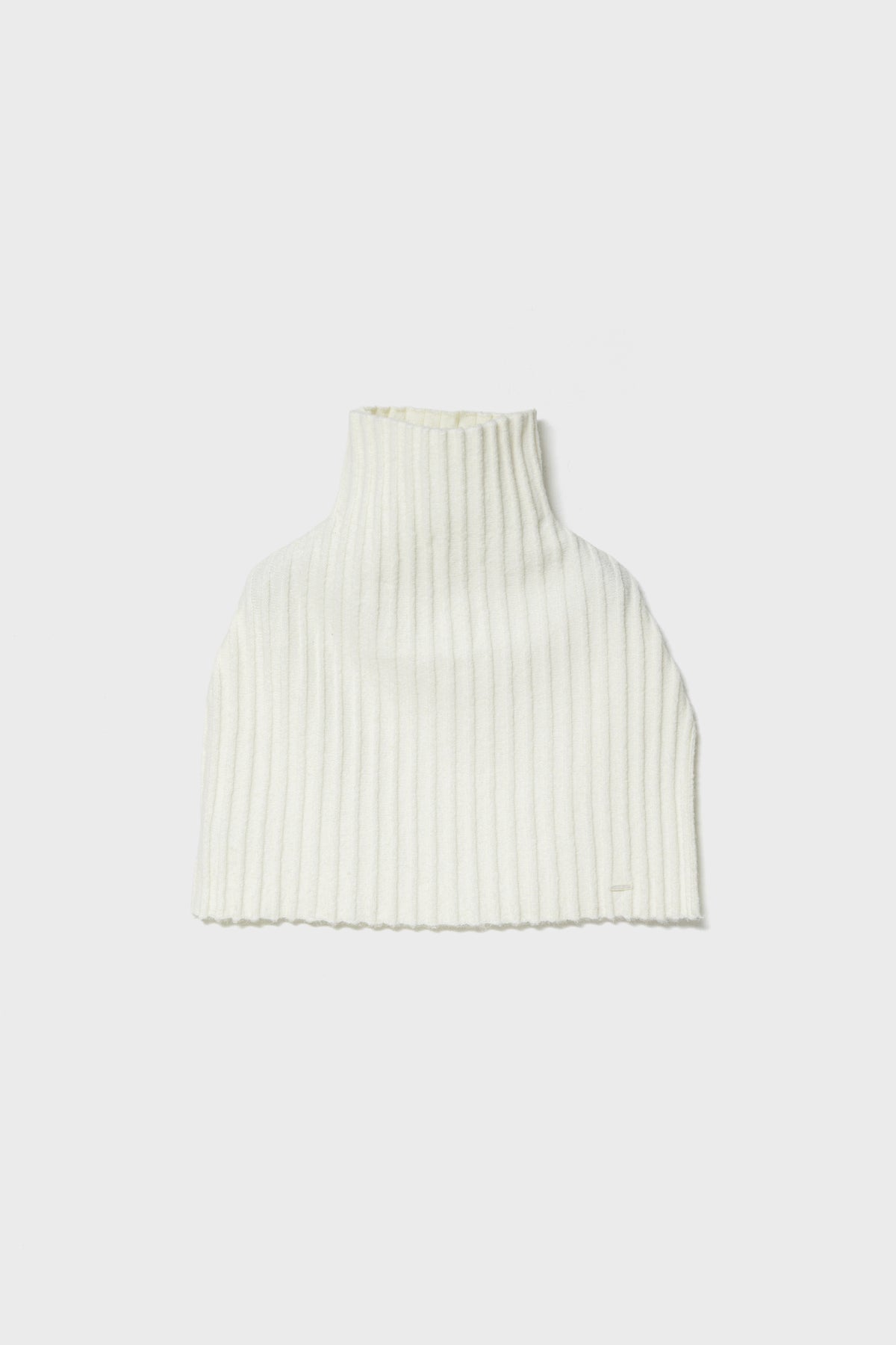 ECO-KNIT RIBBED CAPE - White