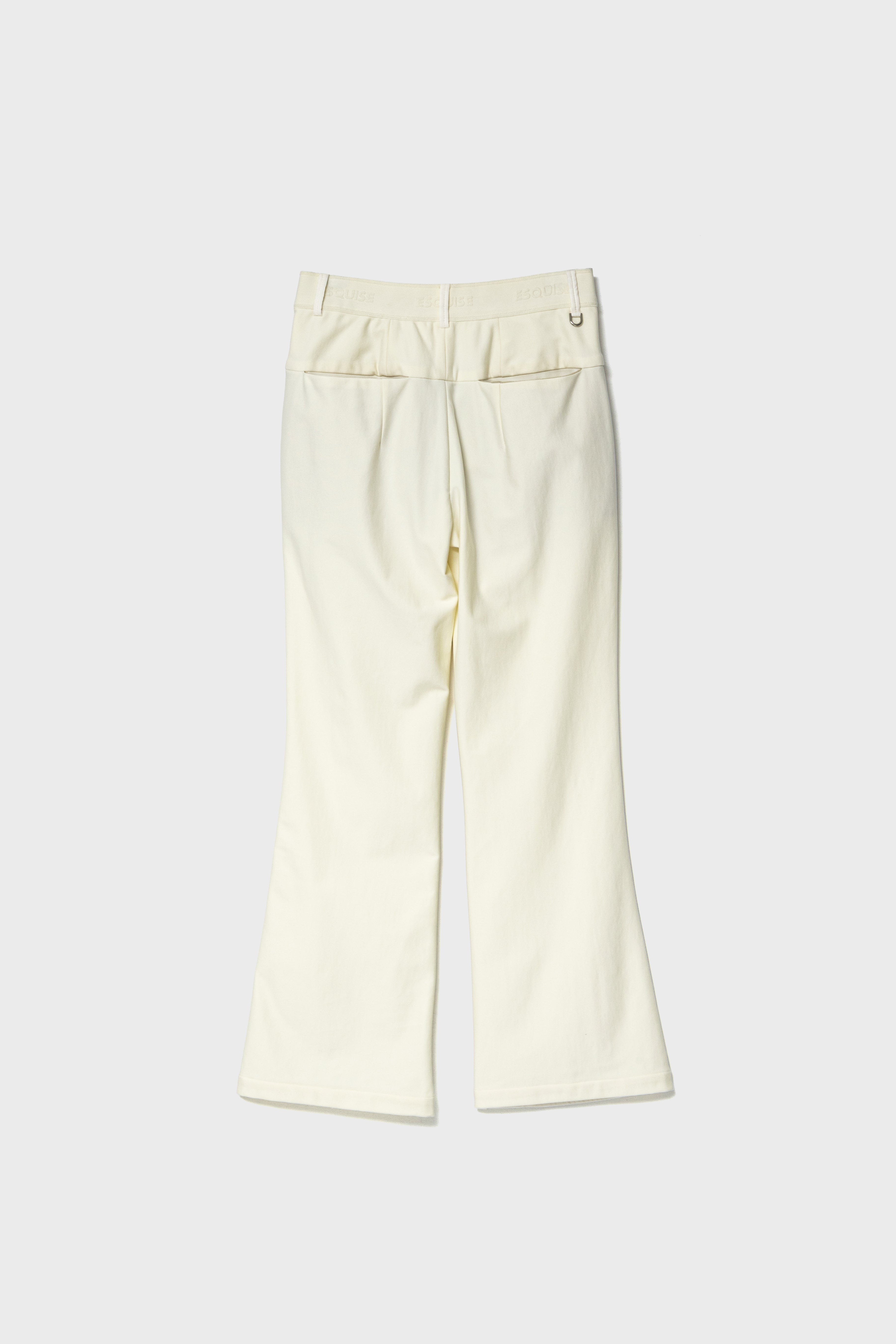 WINTER WARM FLARE PANTS - White