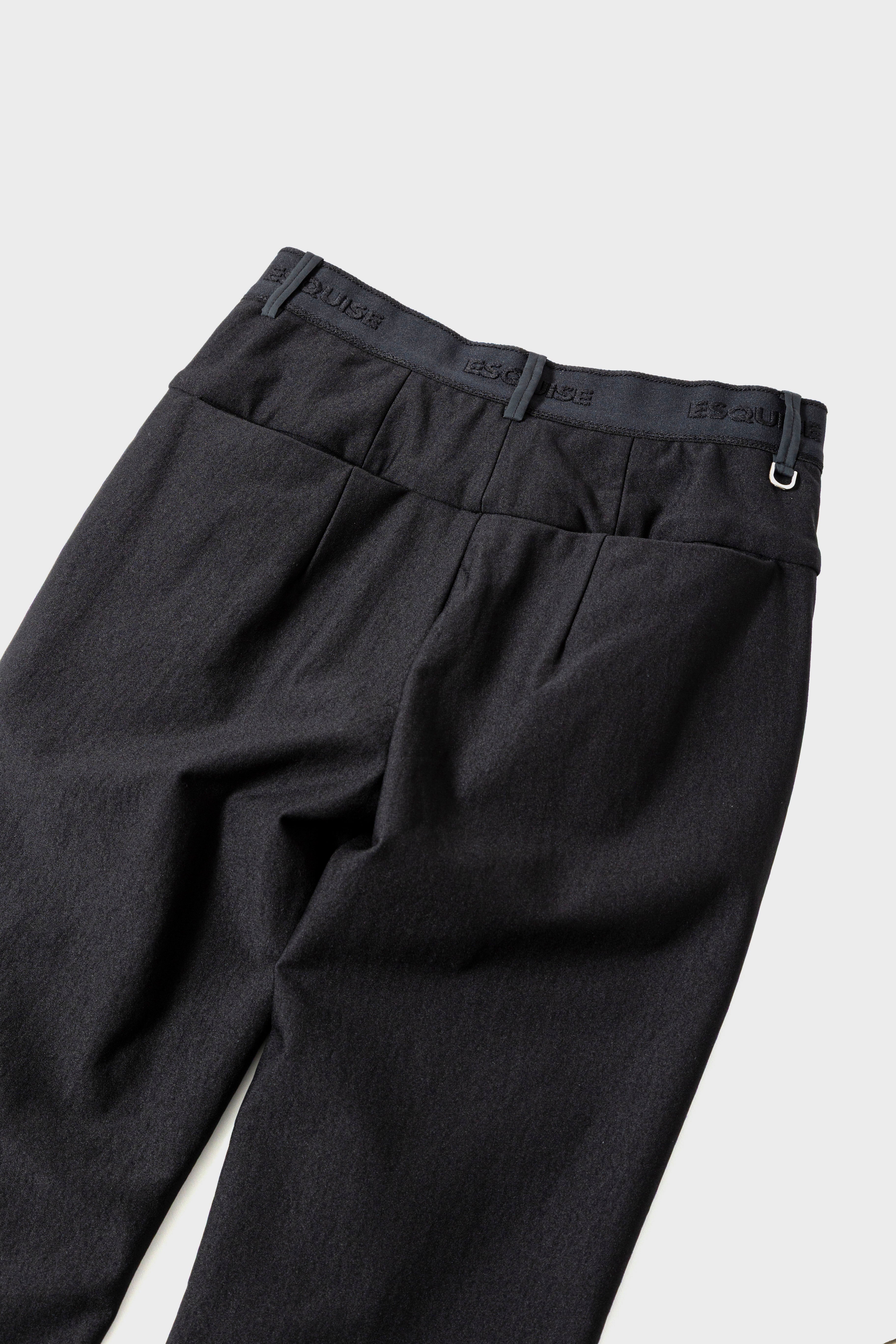 WINTER WARM FLARE PANTS - Black