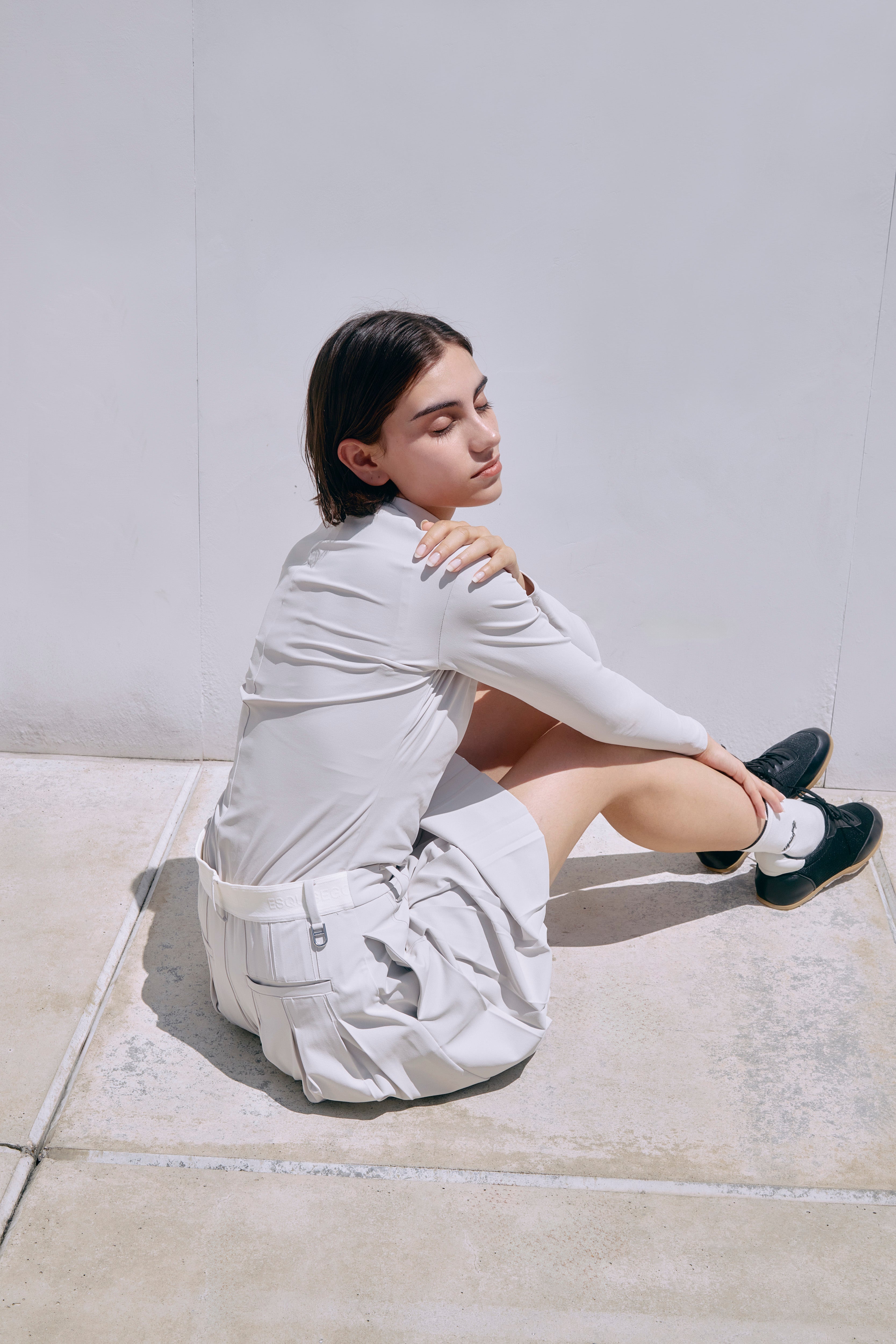 ESSENTIAL GOLF PLEATS SKIRT - LightBeige