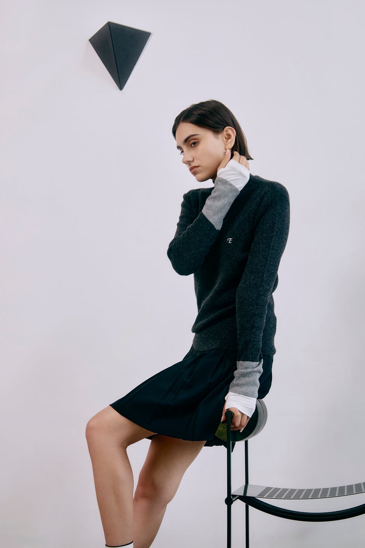 BLANC CASHMERE MOCK - Carbon