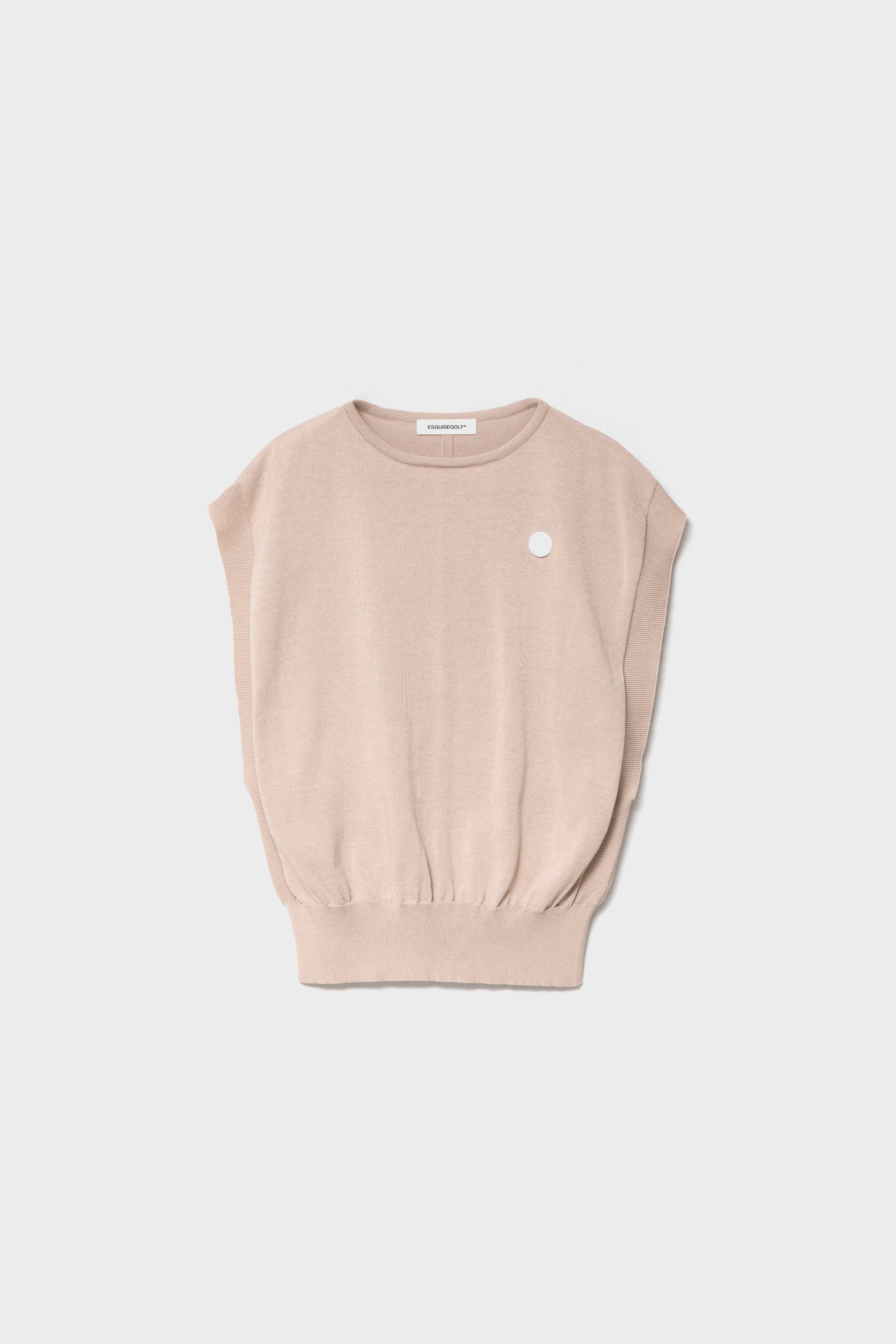 SUSTAIN KNIT VEST - PinkBeige