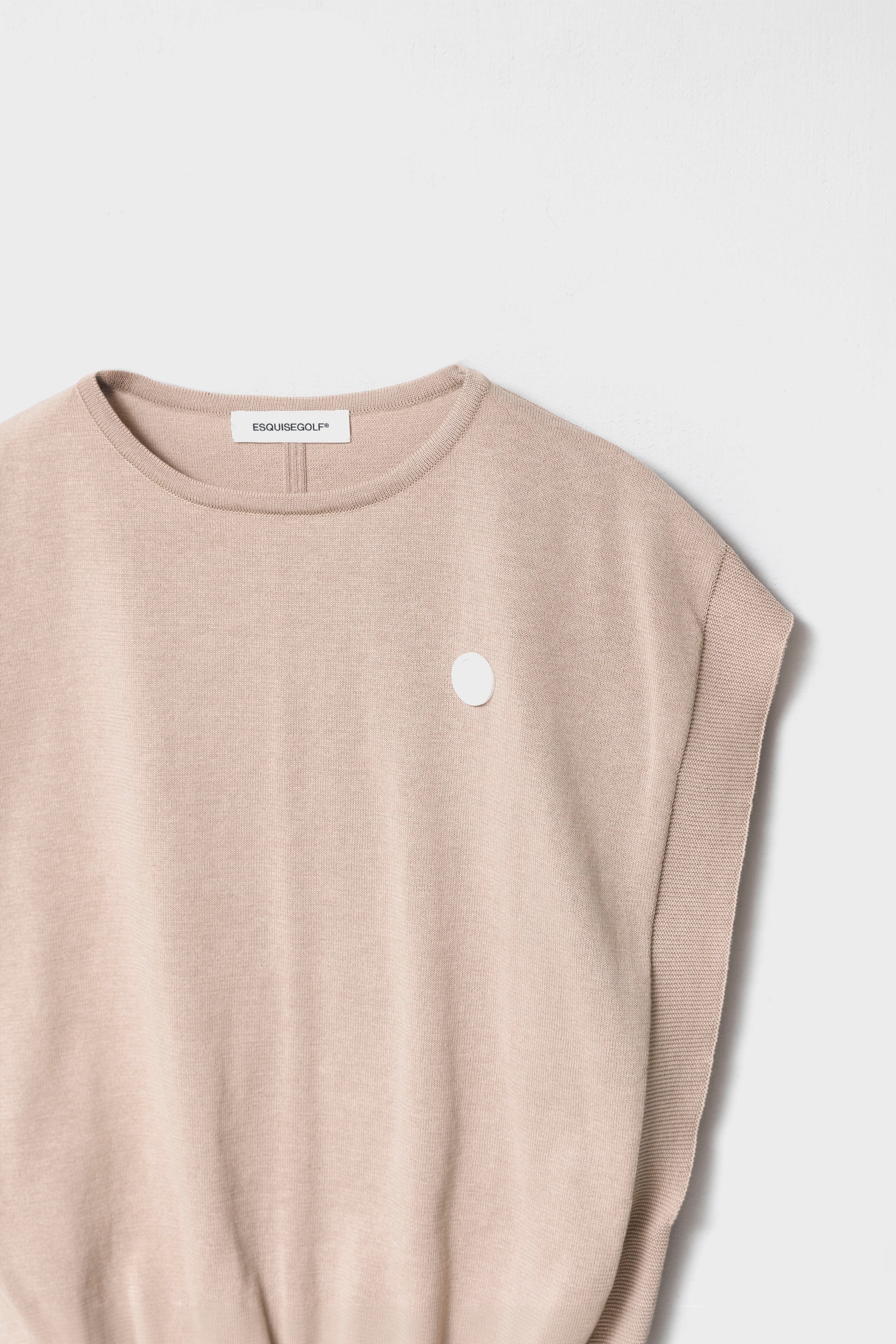 SUSTAIN KNIT VEST - PinkBeige
