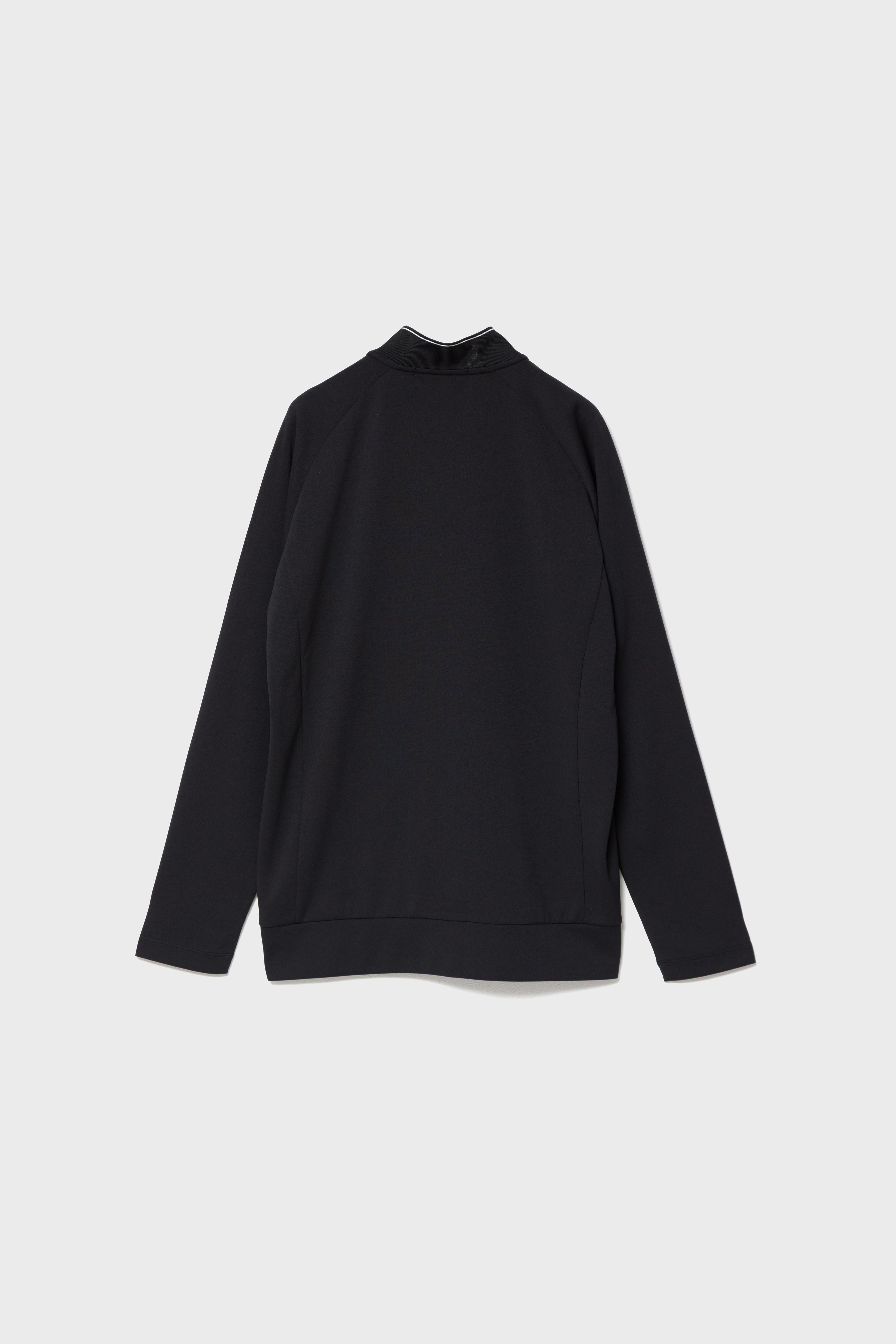 SMOOTH HALF ZIP HIGH NECK - Black