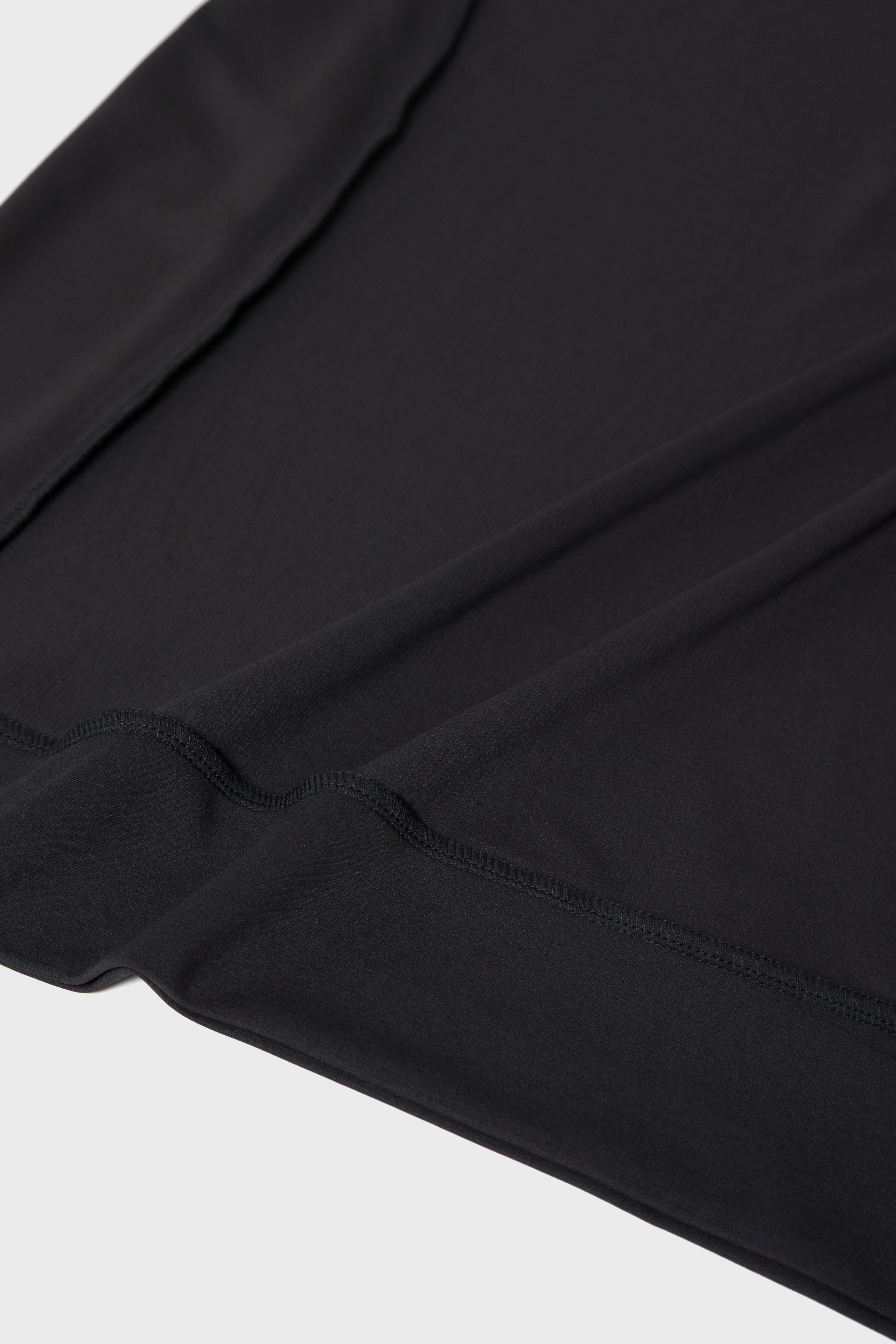SMOOTH HALF ZIP HIGH NECK - Black