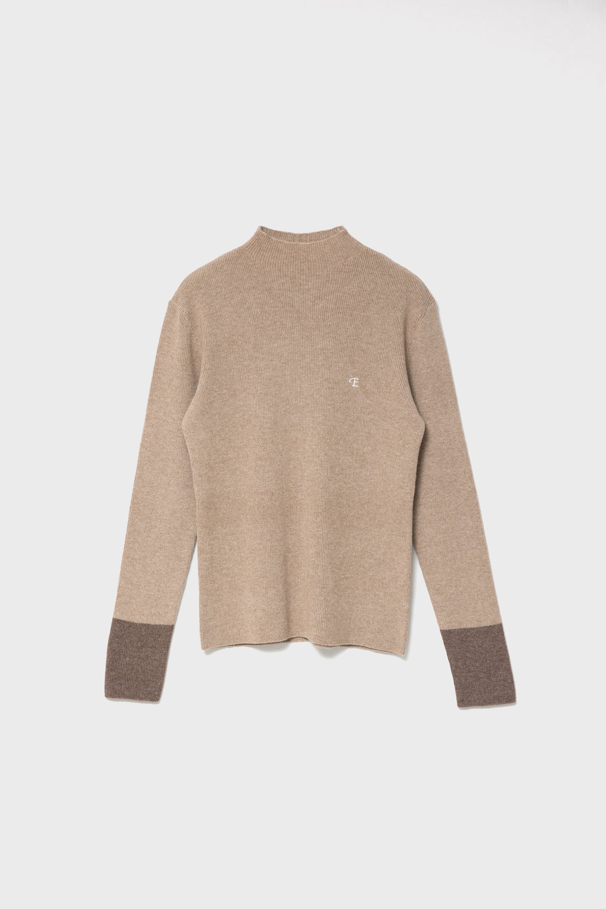 BLANC CASHMERE MOCK - Beige