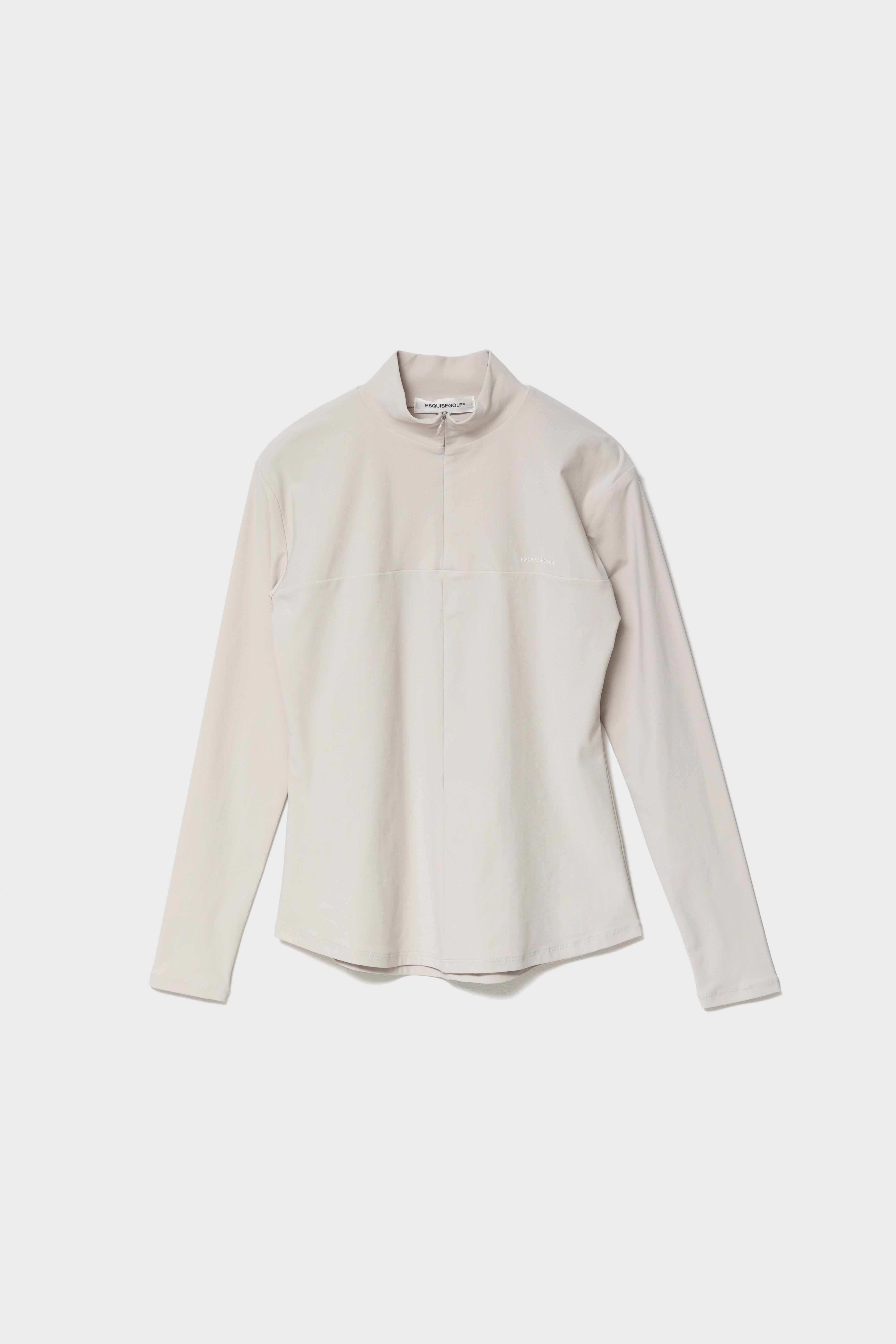 ESSENTIAL HALF ZIP - LightBeige