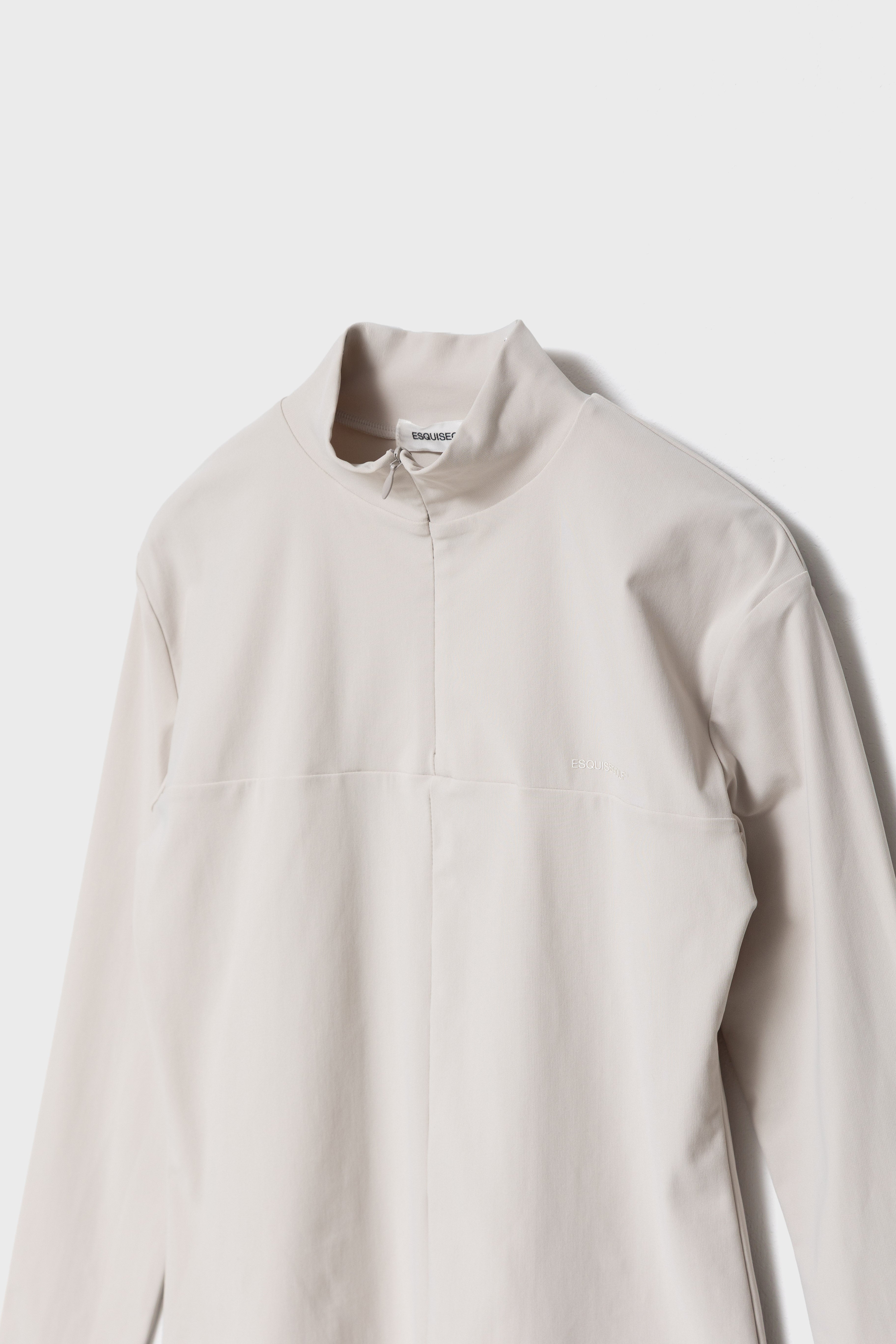 ESSENTIAL HALF ZIP - LightBeige