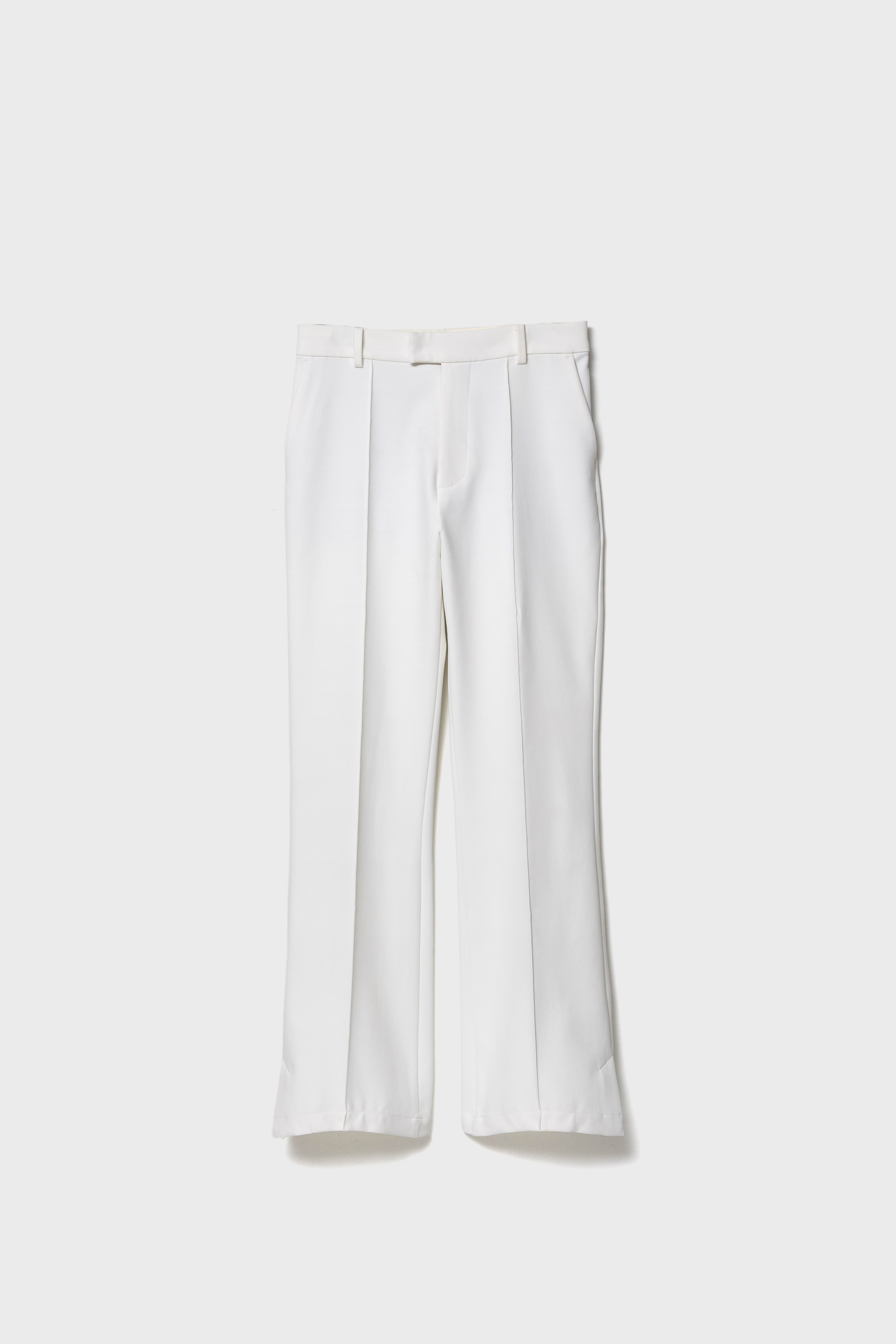 SLIT FLARE PANTS - White