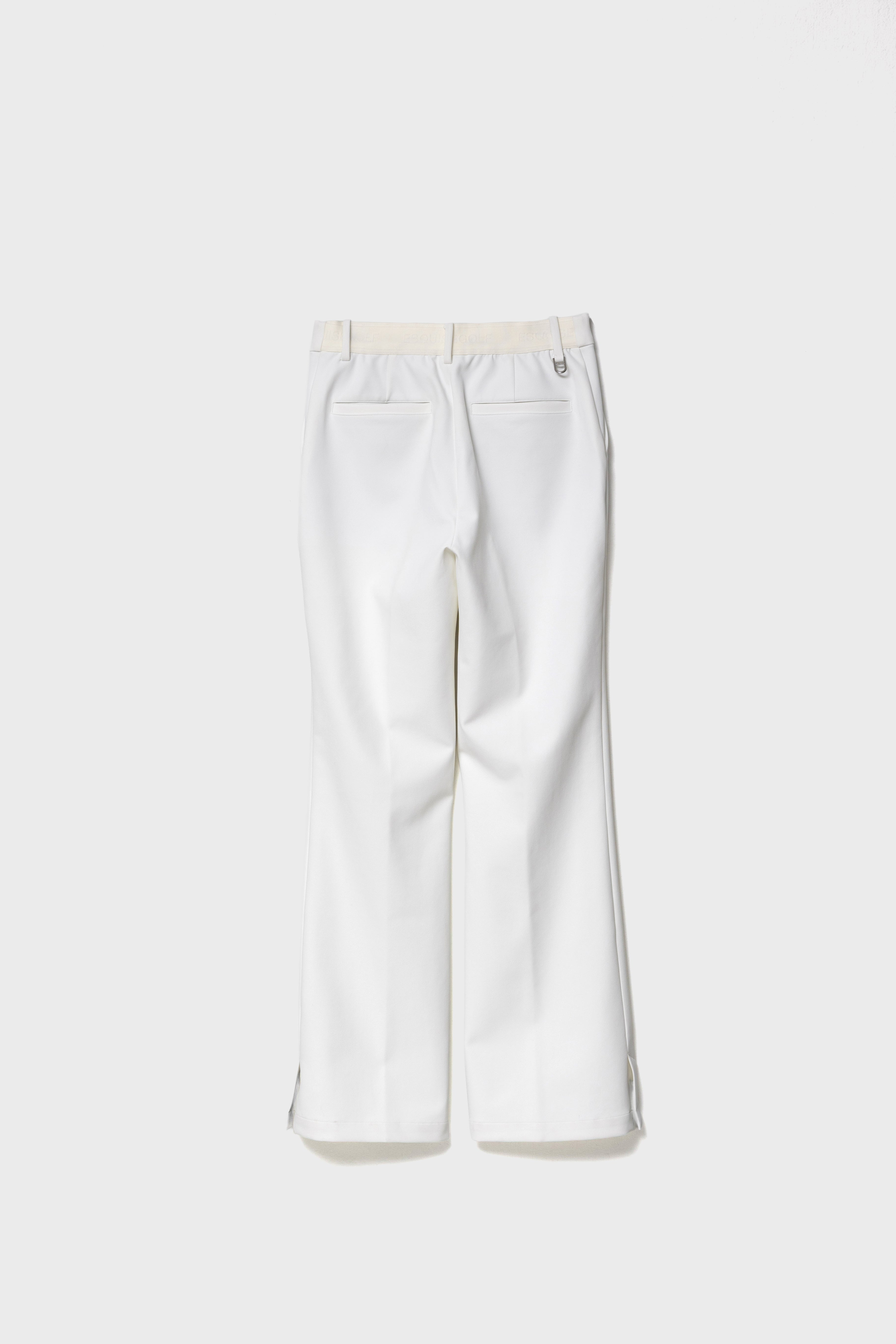 SLIT FLARE PANTS - White