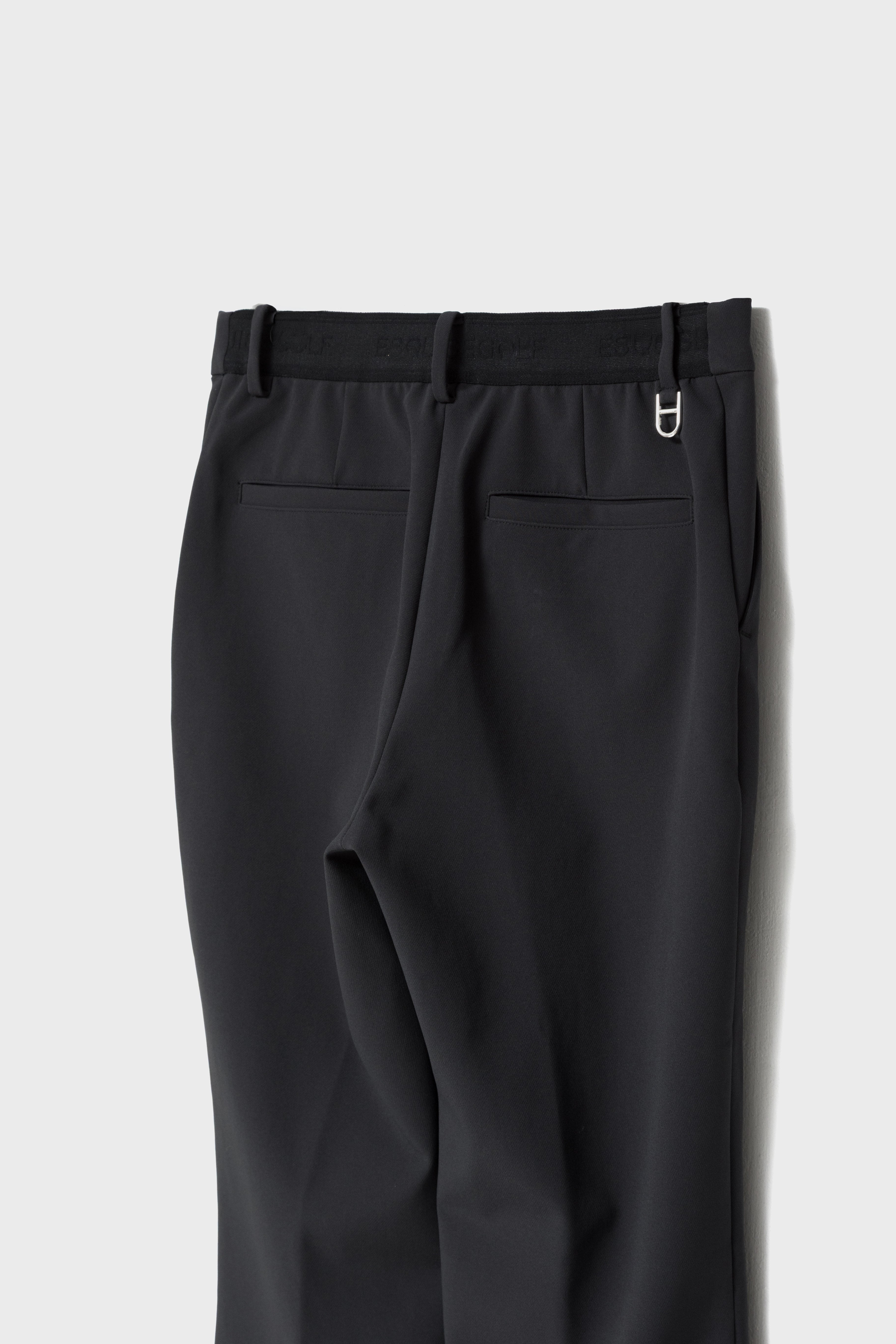 SLIT FLARE PANTS - Black