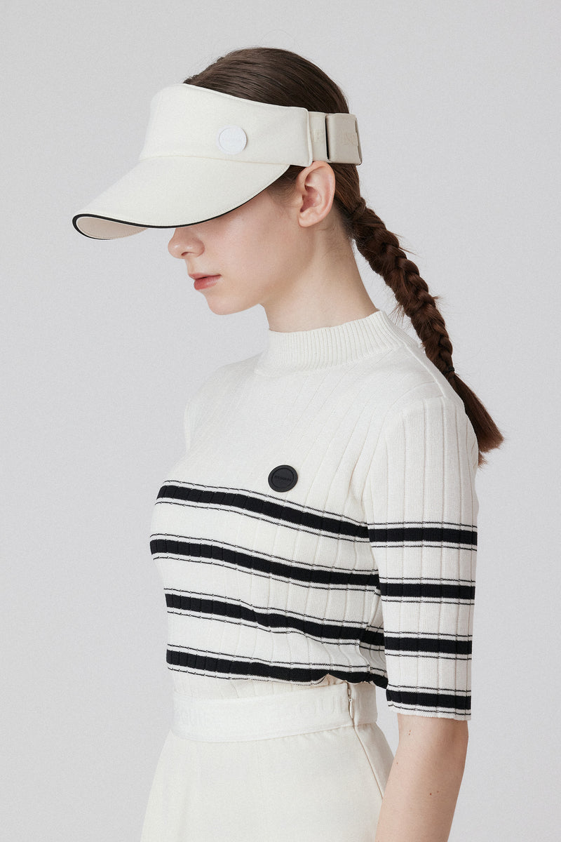 ORGANIC STRIPED KNIT - White