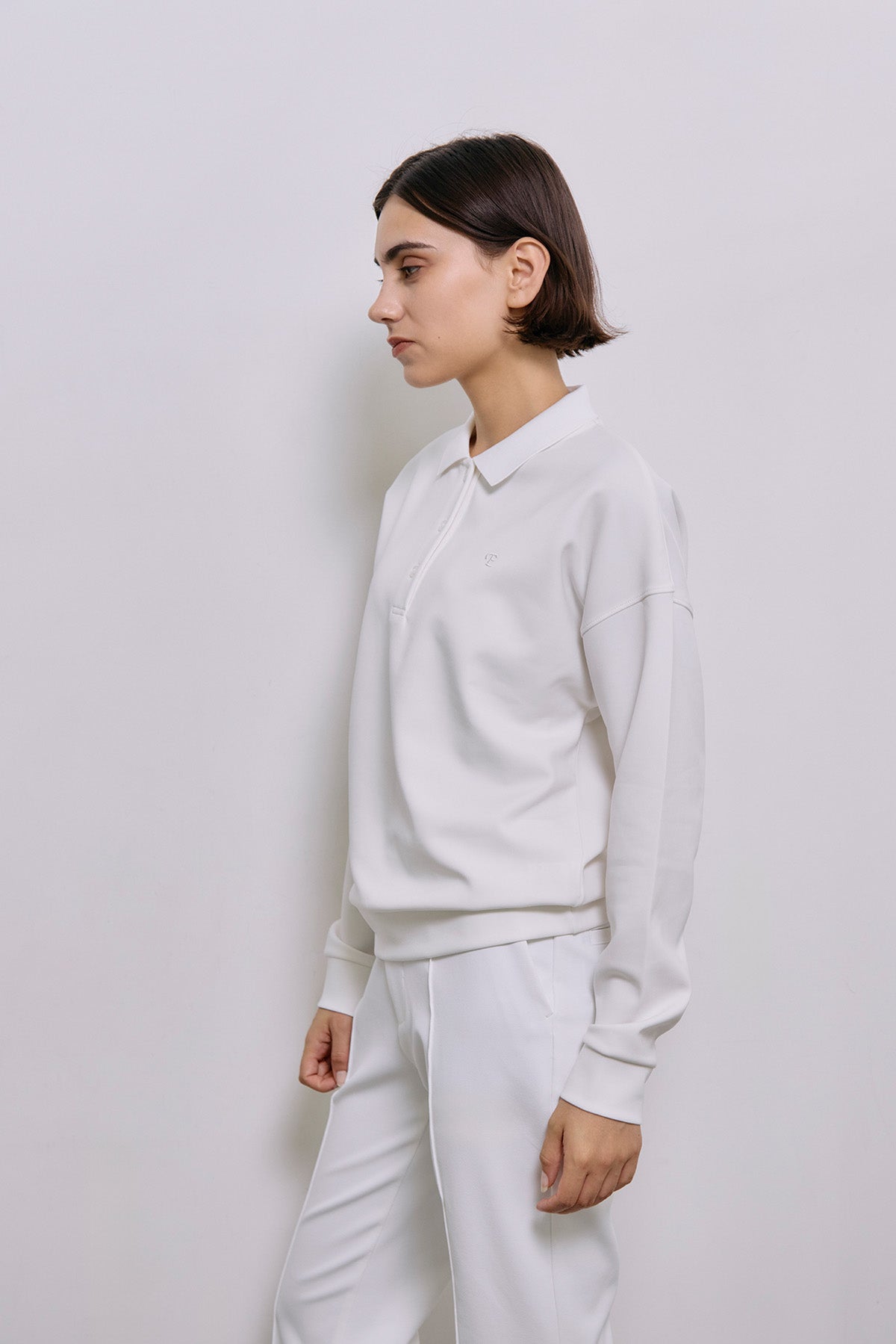 SMOOTH LONG POLO - White