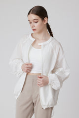 SHEER COTTON SPRING JKT - White