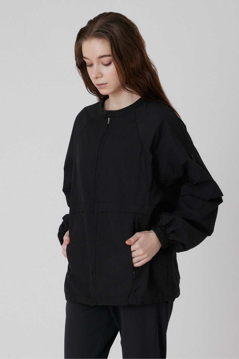 SHEER COTTON SPRING JKT - Black