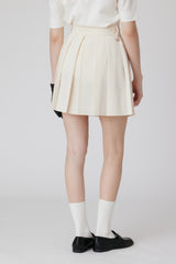 CLASSIC PLEATS SKIRT - Cream