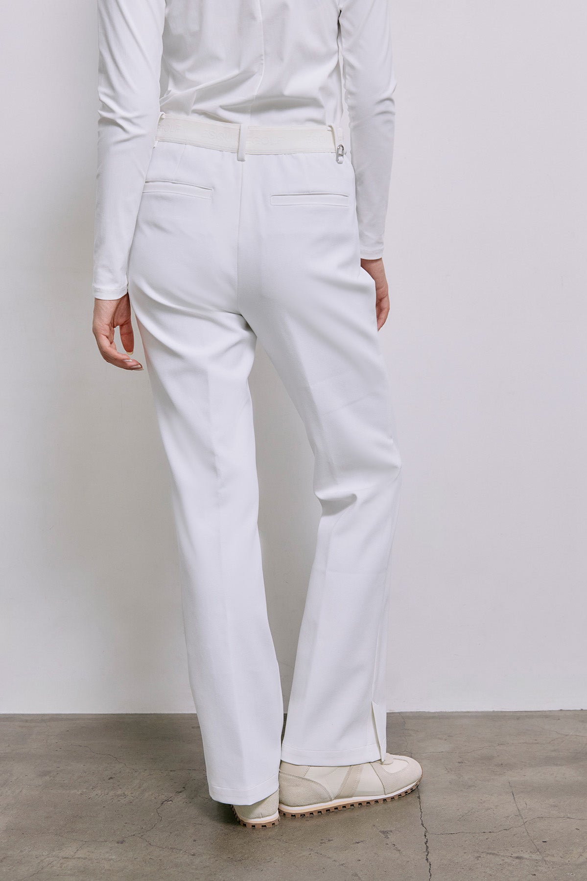 SLIT FLARE PANTS - White