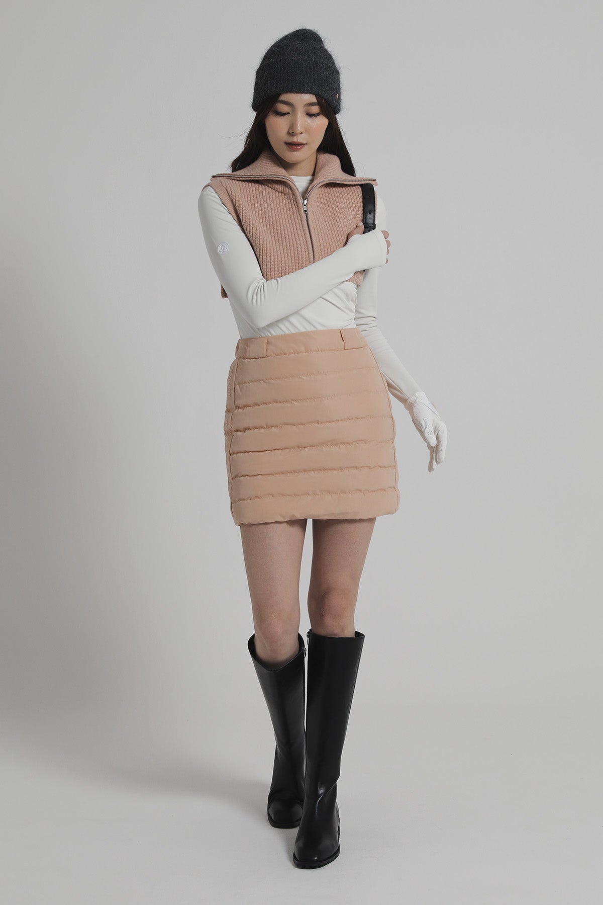 Eco-Down Warm Skirt - Vintage Pink