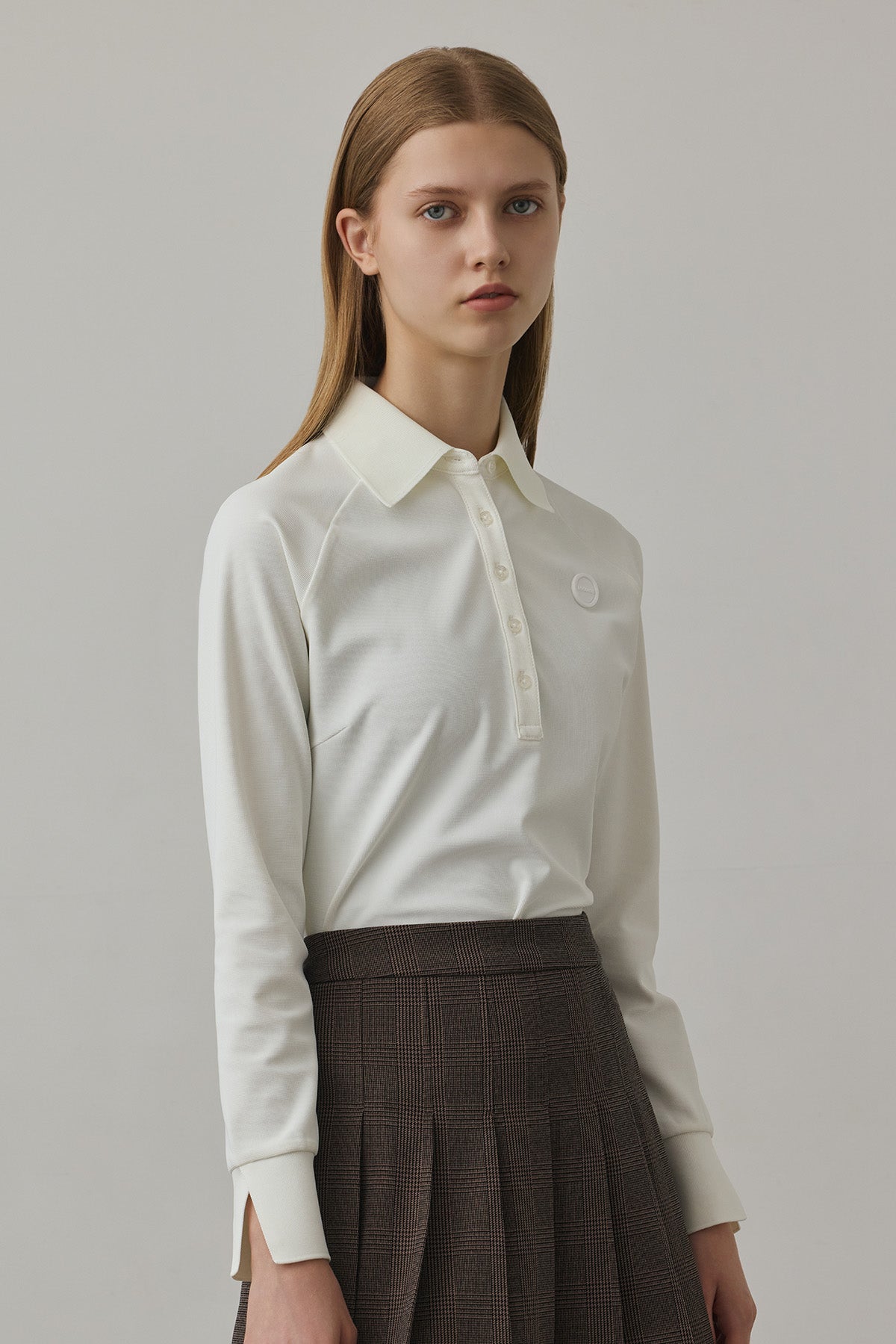 PEARLKNIT CUFFS POLO - White