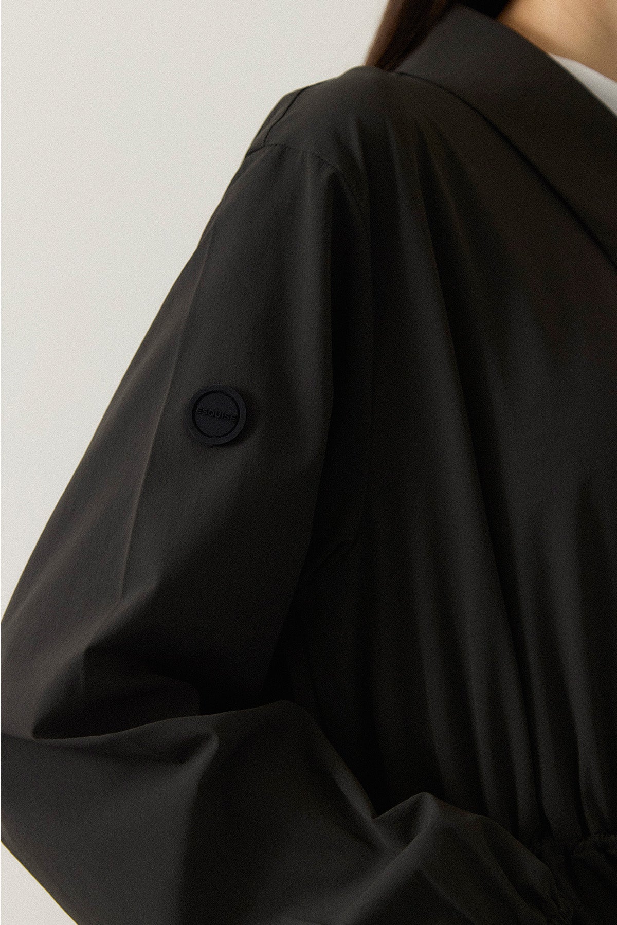 DRAWSTRING LIGHT JACKET - Charcoal