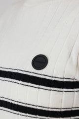 ORGANIC STRIPED KNIT - White