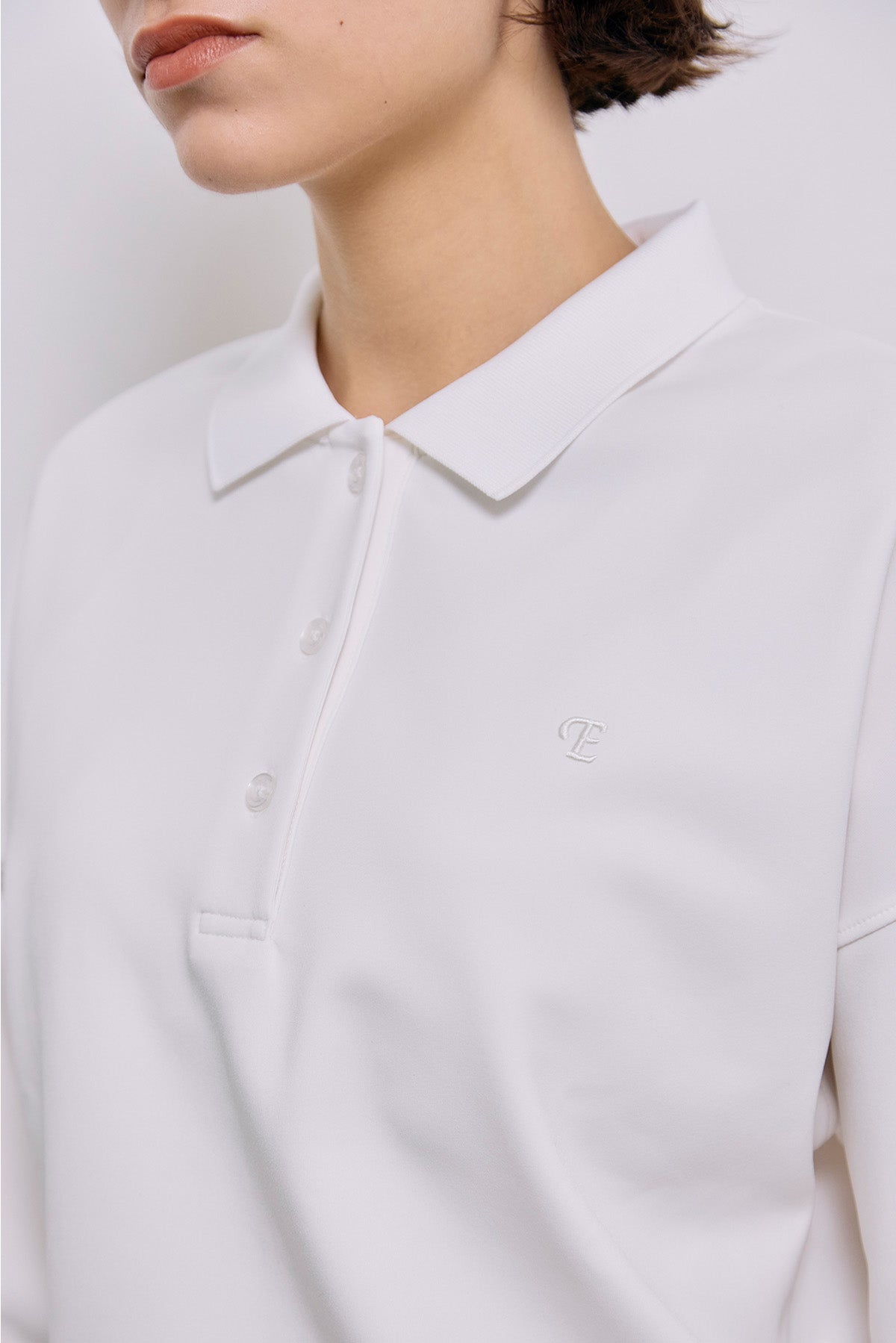 SMOOTH LONG POLO - White