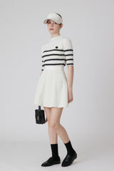 ORGANIC STRIPED KNIT - White