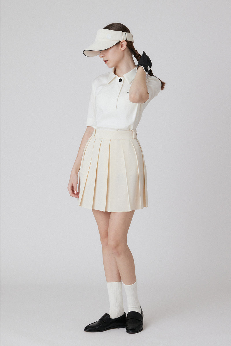 CLASSIC PLEATS SKIRT - Cream