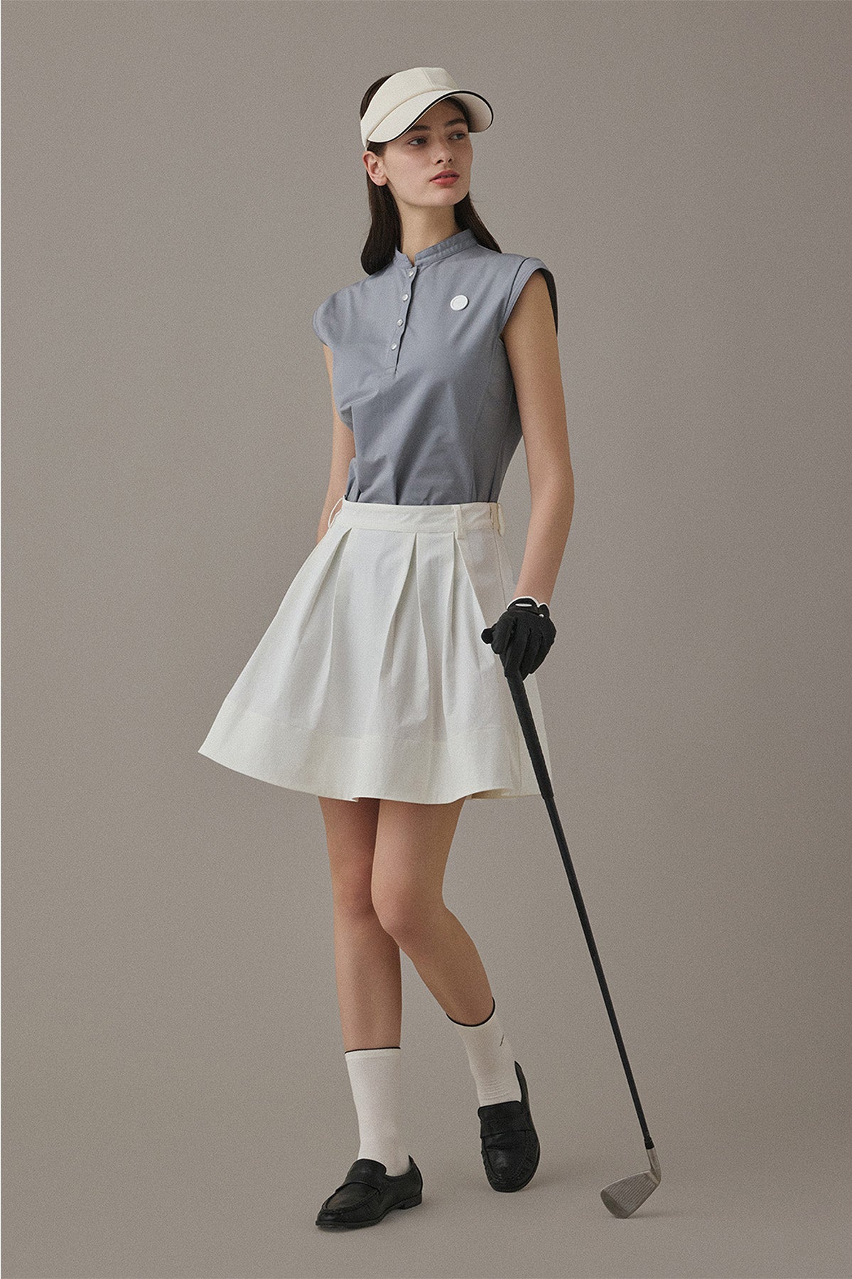 ROMAN FLARE SKIRT - White