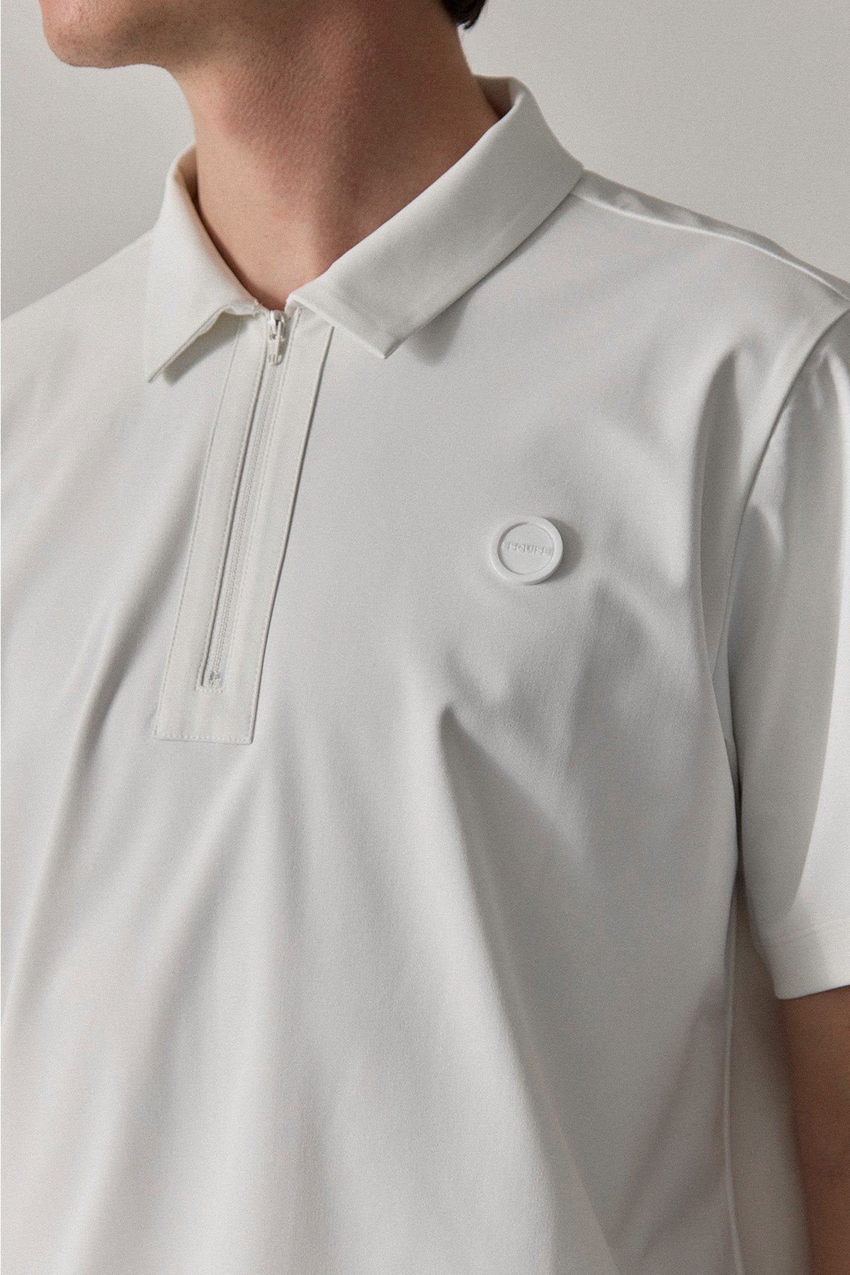 MODERN ZIP POLO FOR HOMME - White