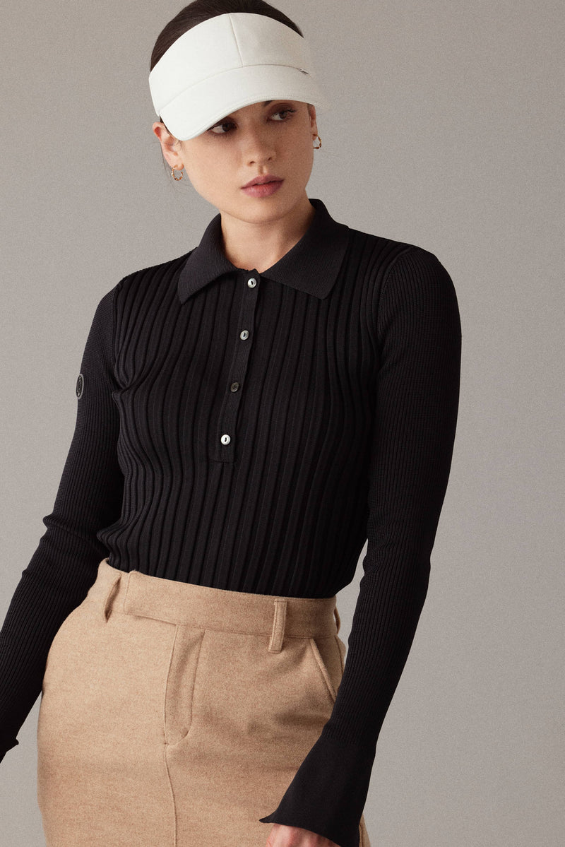 ESSENTIAL RIBBED KNIT - Black